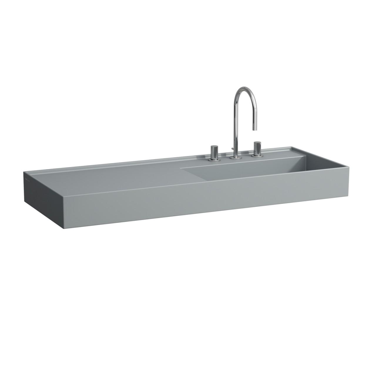 Laufen Waschtisch Kartell · Laufen 460X1200X150, 1 Hahnloch, Ohne ÜBerlauf, Ablage Links, Graphit M H8133337581111