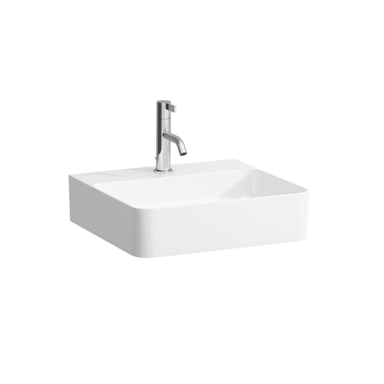 Laufen Aufsatz-Handwaschbecken Val 420X450X155, 1 Hahnloch, Ohne ÜBerlauf, Geschliffen Weiss Matt H8162807571111
