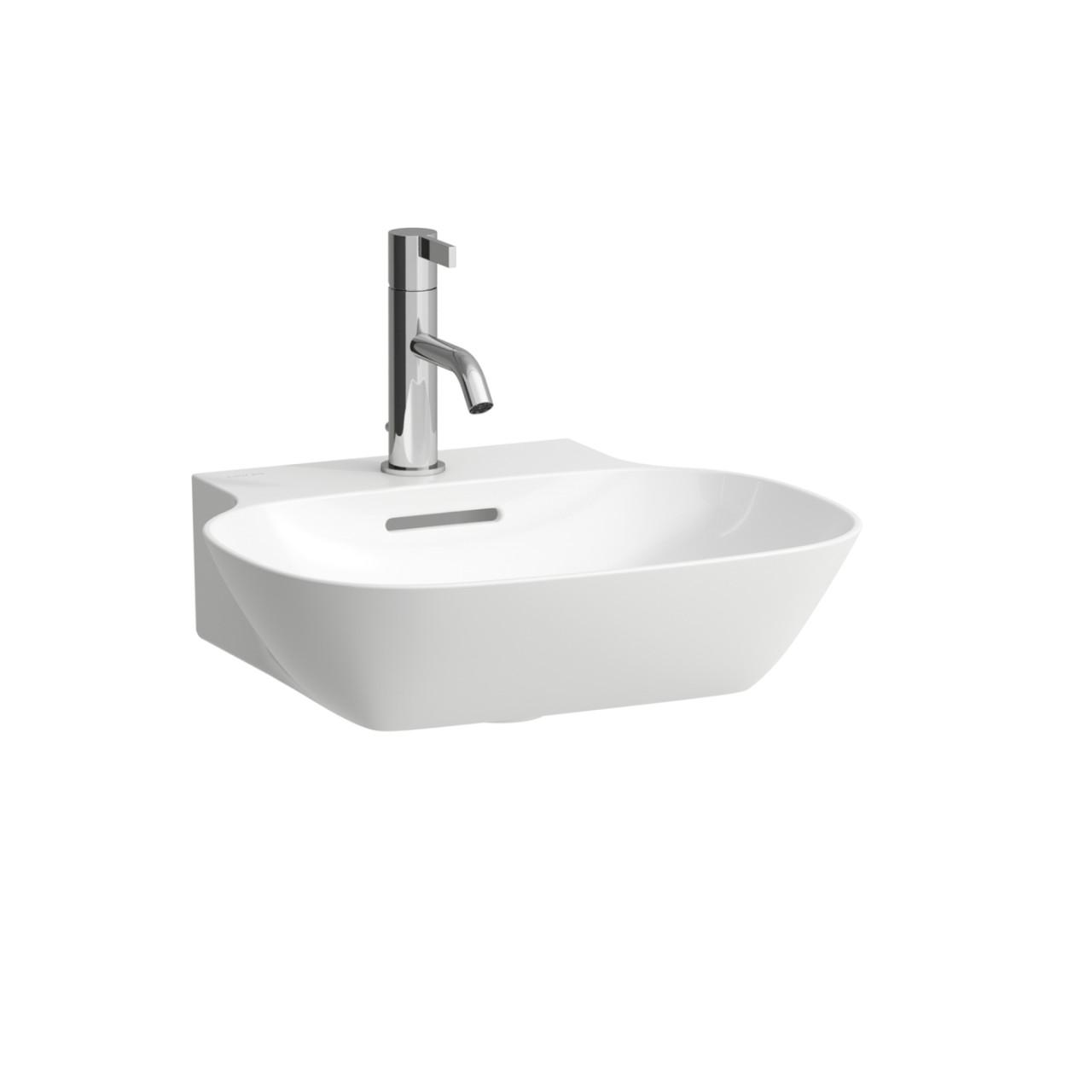 Laufen Aufsatz-Handwachbecken Ino 1 Hl M.ÜL Unterseite Geschl.450X410 Weiß Matt, H8163007571041 H8163007571041