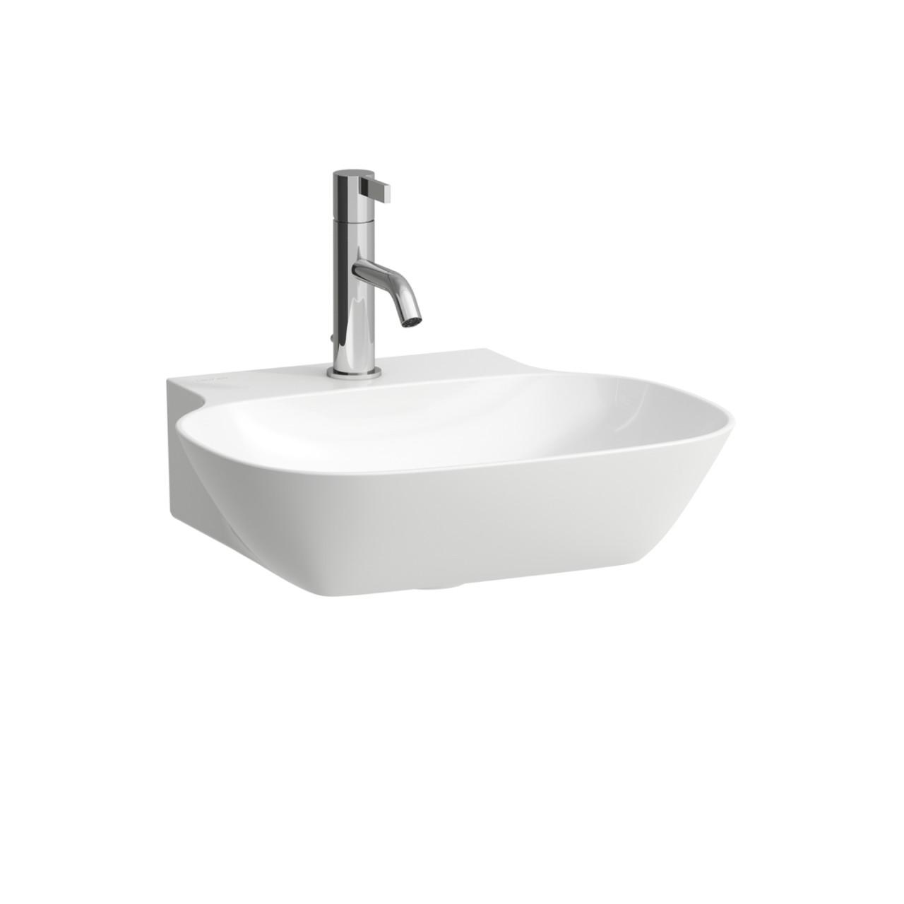 Laufen Aufsatz-Handwaschbecken Ino 450X900X145, 1 Hahnloch, Ohne ÜBerlauf, Geschliffen Weiss Matt H8163007571111