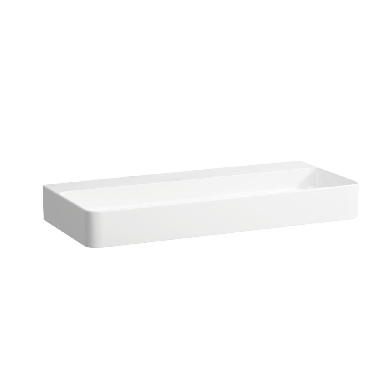 Laufen Aufsatz-Waschtisch Val 420X950X155, Ohne Hahnloch, Ohne ÜBerlauf, Geschliffen Weiss H8162870001121