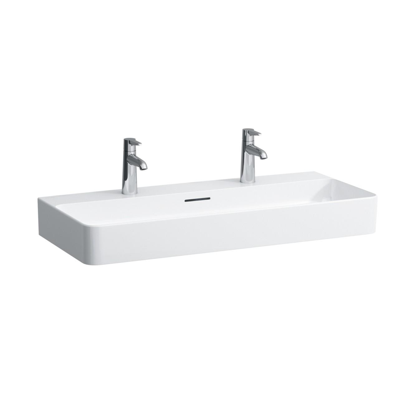 Laufen Aufsatzwaschtisch, Val, 950X420, 2 HahnlöCher, Mit ÜBerlauf, Weiß Lcc, 8.1628.7.400.107.1 H8162874001071