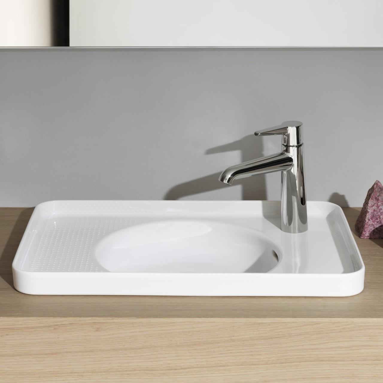 Laufen Einbau-Waschtisch Von Oben Val 360X550X145, 1. Hahnloch, Li Ohne ÜBerlauf, Weiss Matt H8172817571131