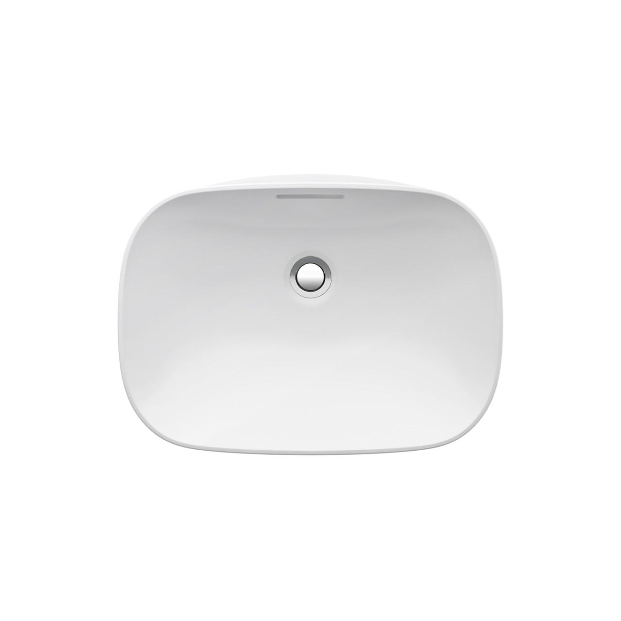 Laufen Einbau-Waschtisch Von Oben Ino 365X500X150, Ohne Hl. , Ohne ÜBerlauf, Geschliffen Lcc Weiss H8173024001121