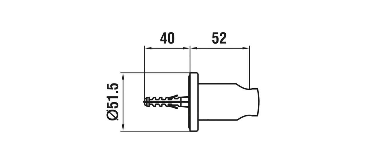 Laufen Fester Handbrausehalter Twin, Pvd Edelstahl-Optik, Ausladung 52Mm, Runde Rosette, Vollmetall HF504779423000