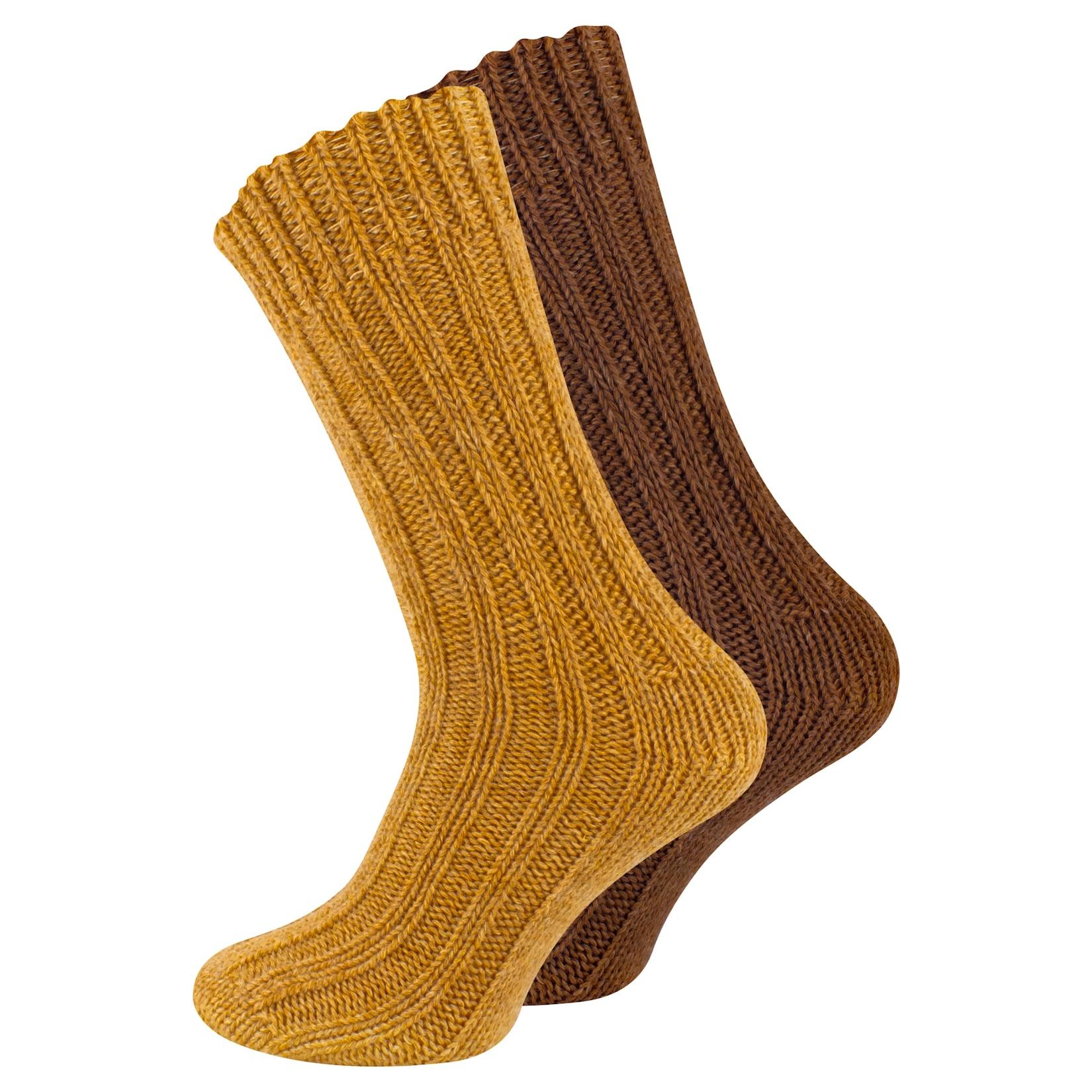 Cotton Prime® 4 Paar Stricksocken mit Alpakawolle Unisex Alpakasocken