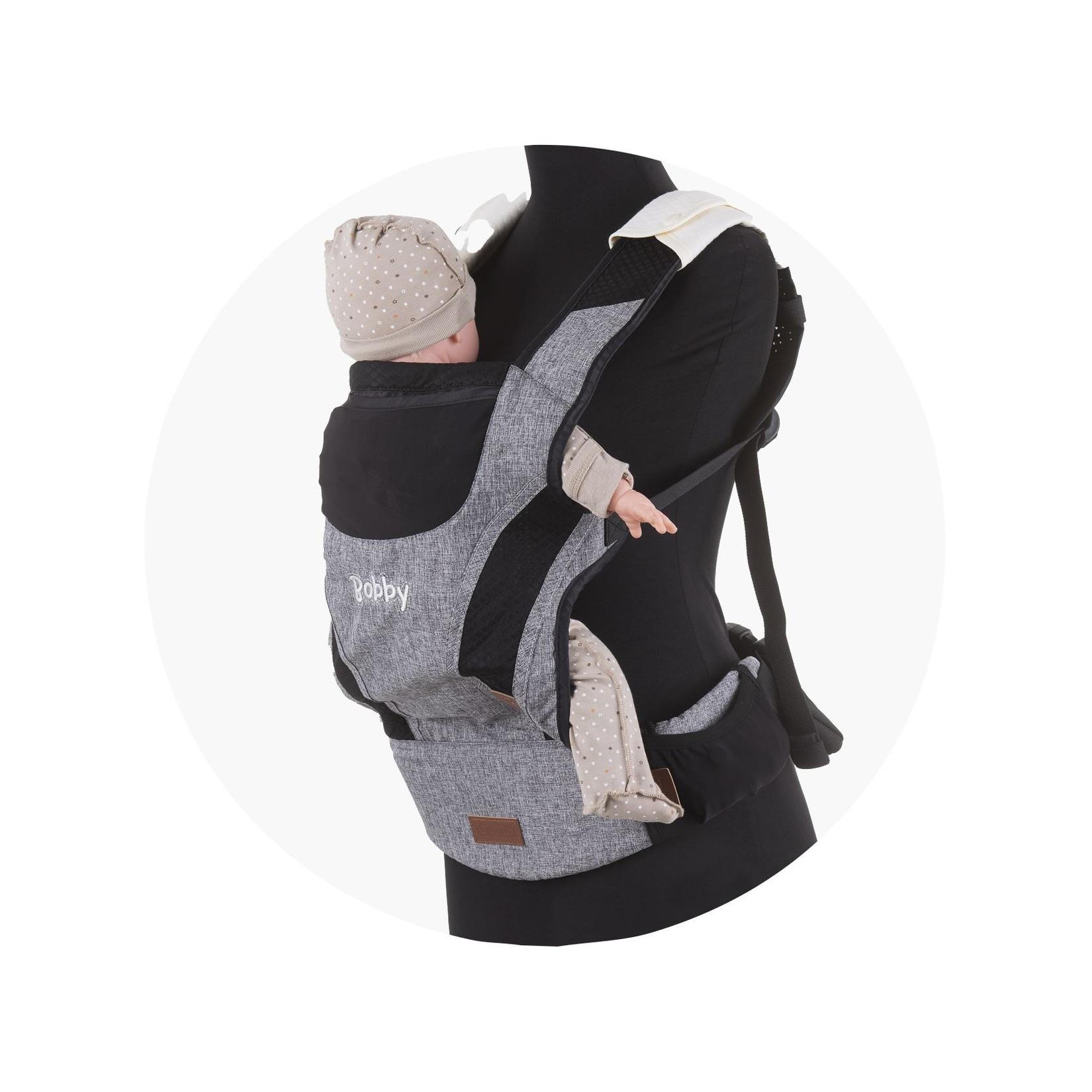Chipolino Babytrage Bobby 4 in 1, Bauch- und Rückentrage, ab 4 bis 24 Monate grau