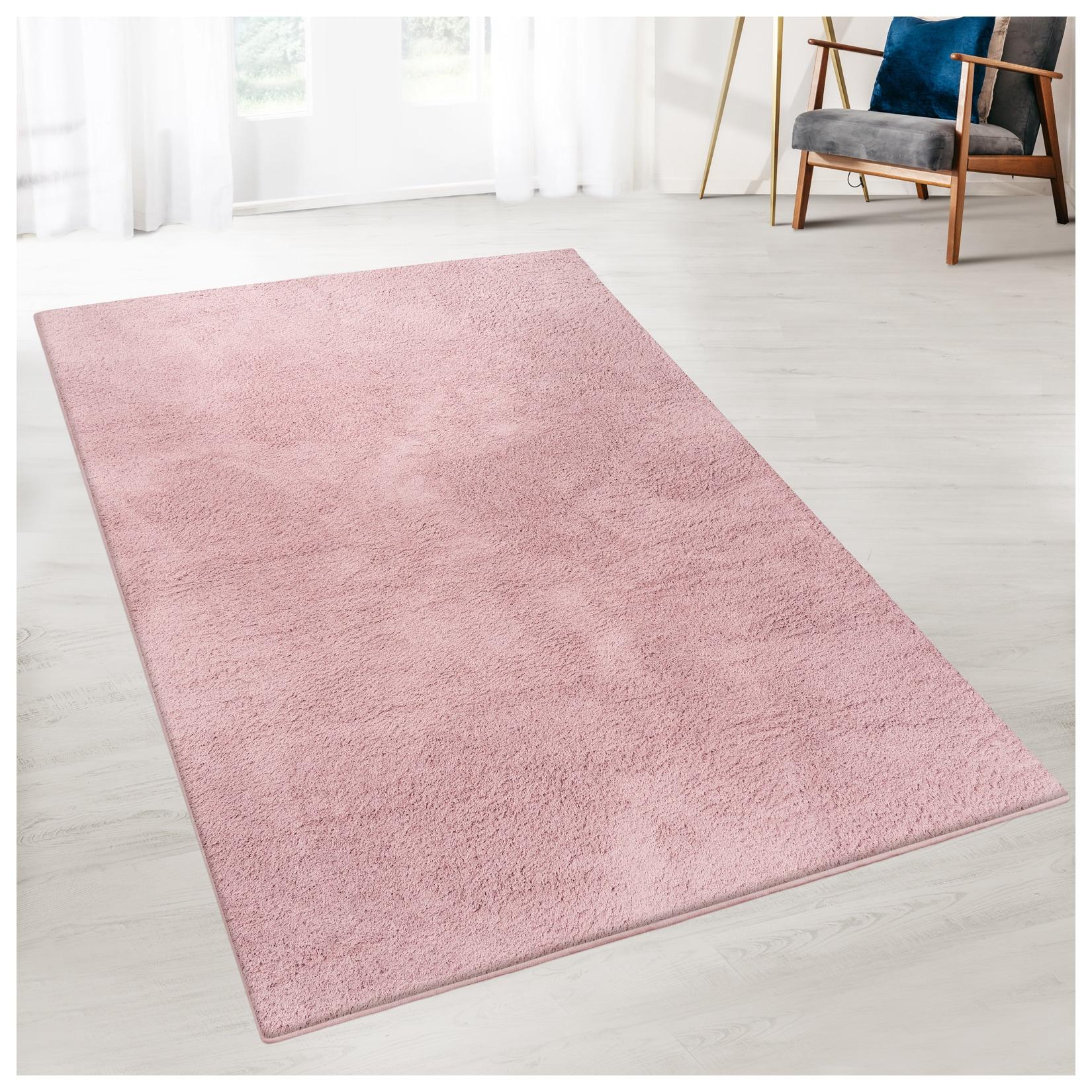 Karat Hochflorteppich Eden Rosa