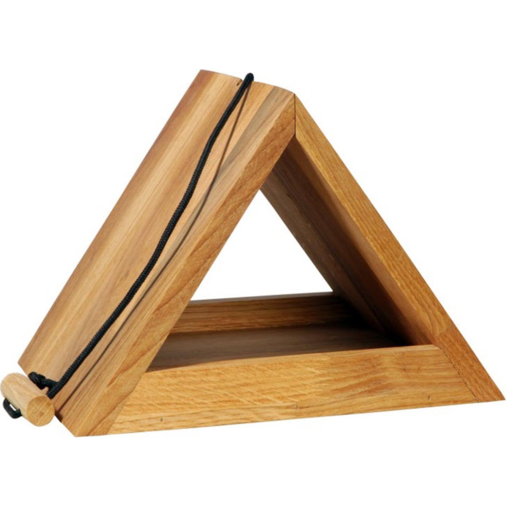 LUXUS-VOGELHAUS Dreieckiges Futterhaus aus Eiche mit Aufhängung