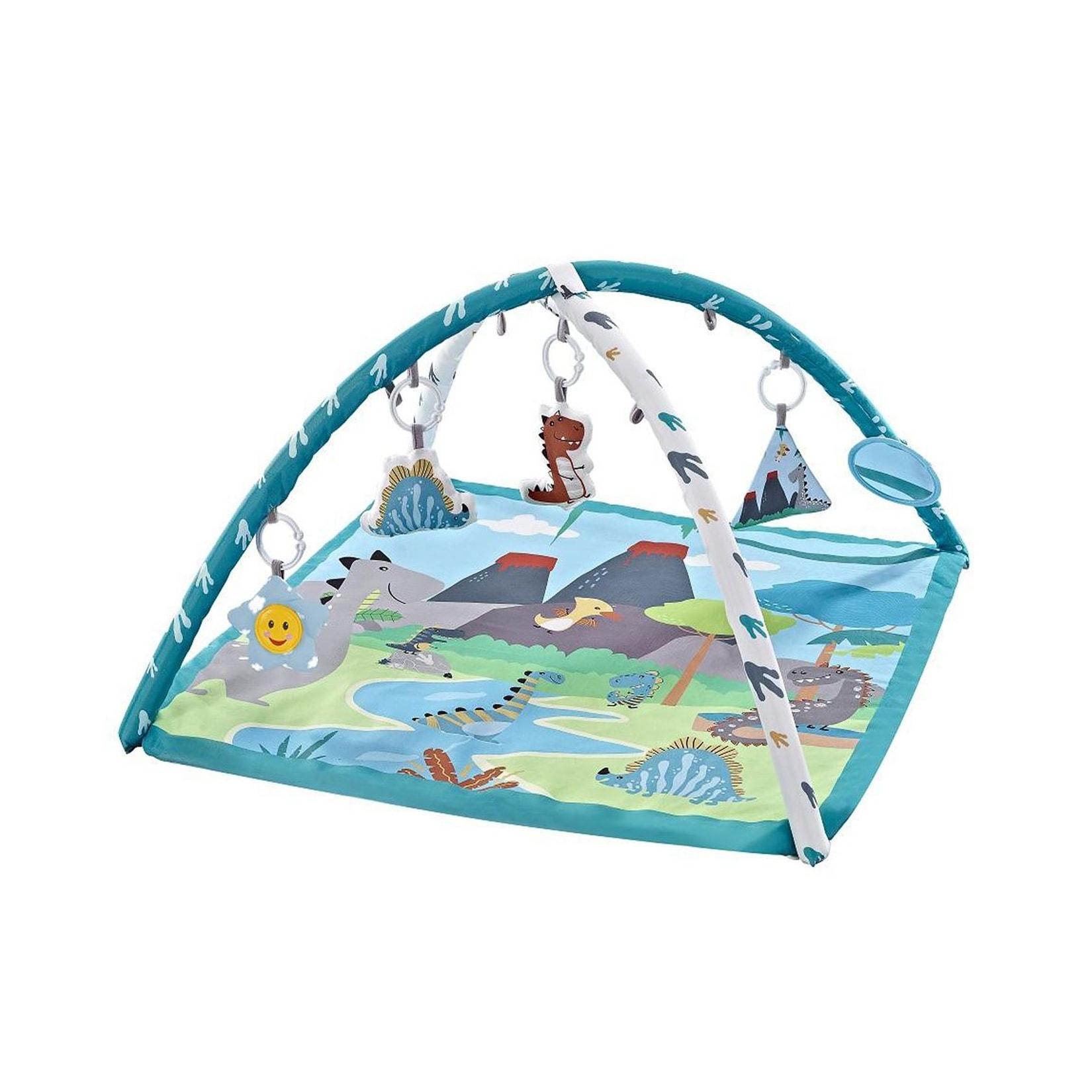 Chipolino Spielbogen Tiere, Musikfunktion, 5 Hängespielzeuge, Krabbeldecke türkis