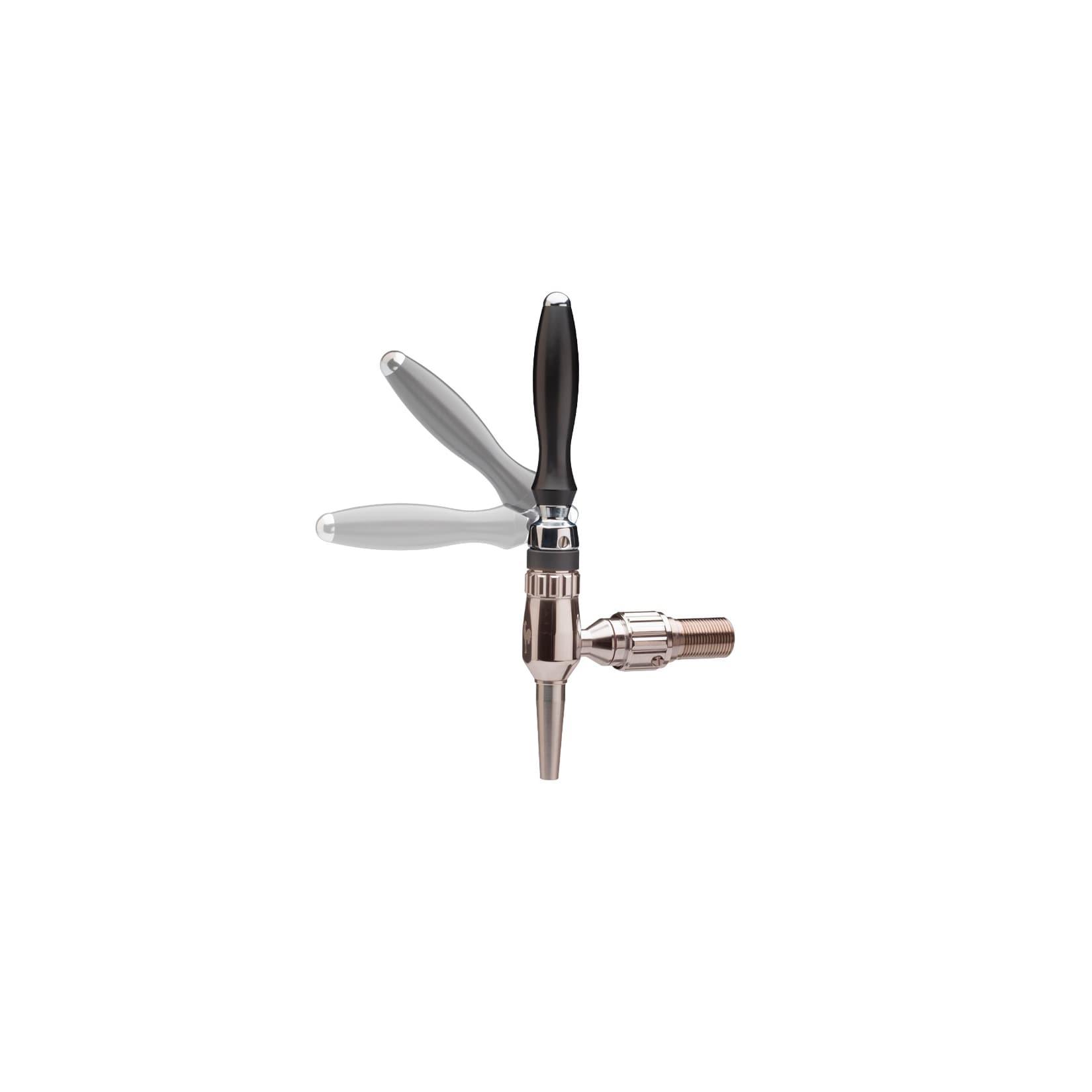 ich-zapfe Bierzapfhahn, Kompensatorhahn Nordic - aus satiniertem stahl mit kompensatorschaft inox 5/8""Length:35 mm