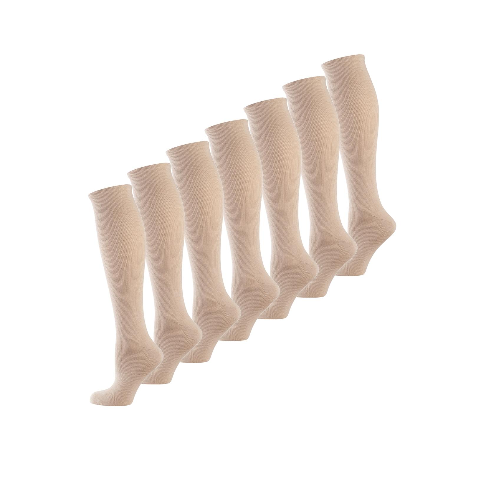 NUR DIE Damen Kniestrümpfe Fit & Vital 7er Pack