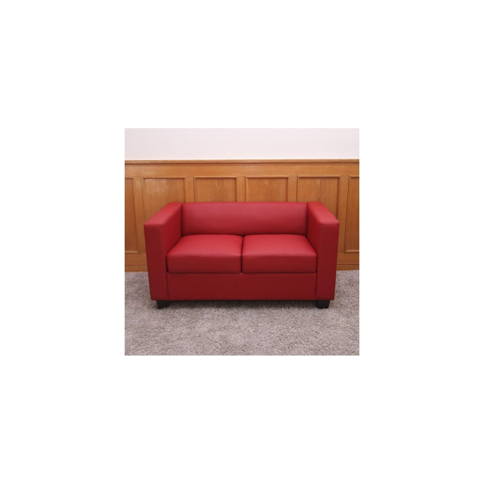 MCW 2er Sofa Lille ~ Leder, rot