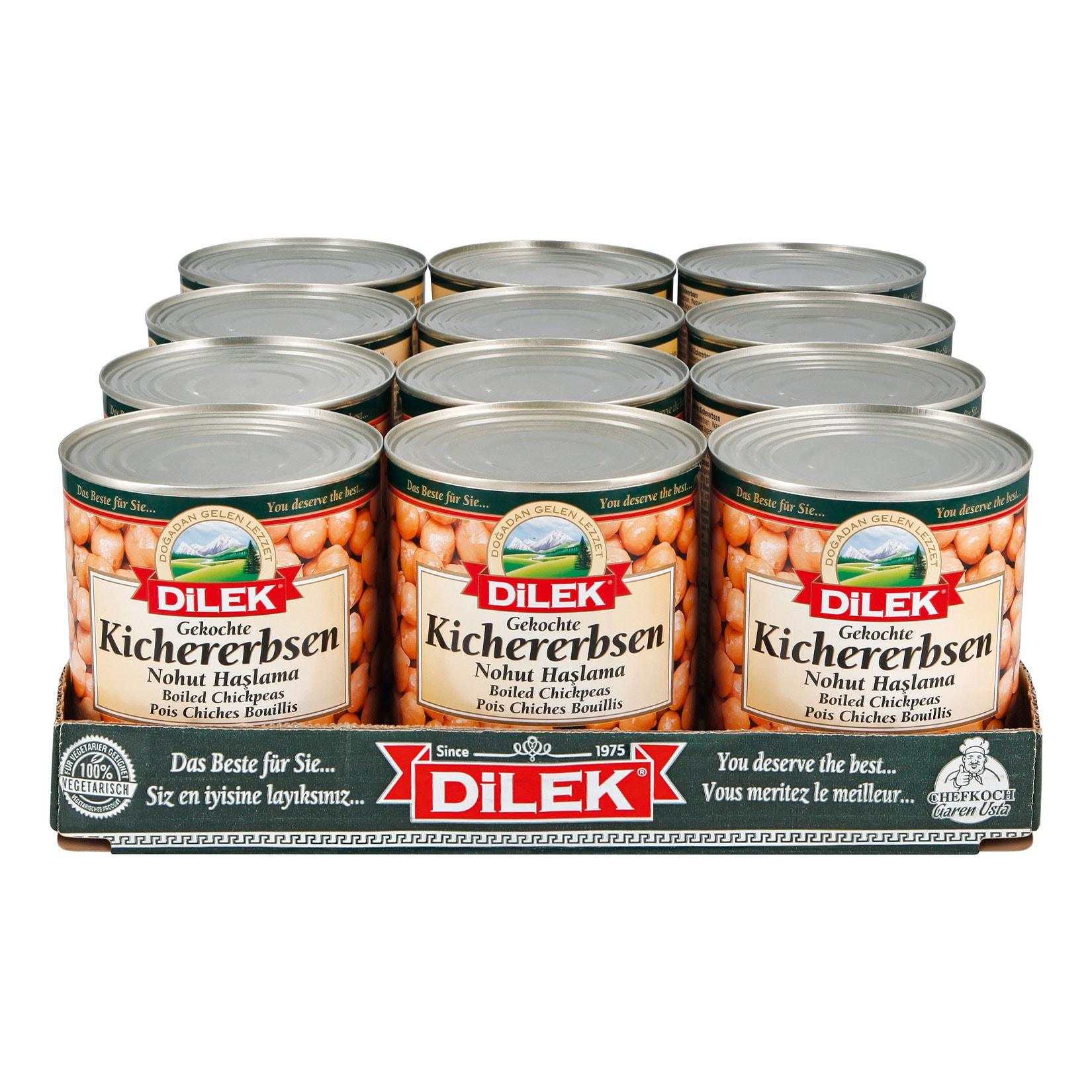 Dilek Kichererbsen 480 g Abtropfgewicht, 12er Pack