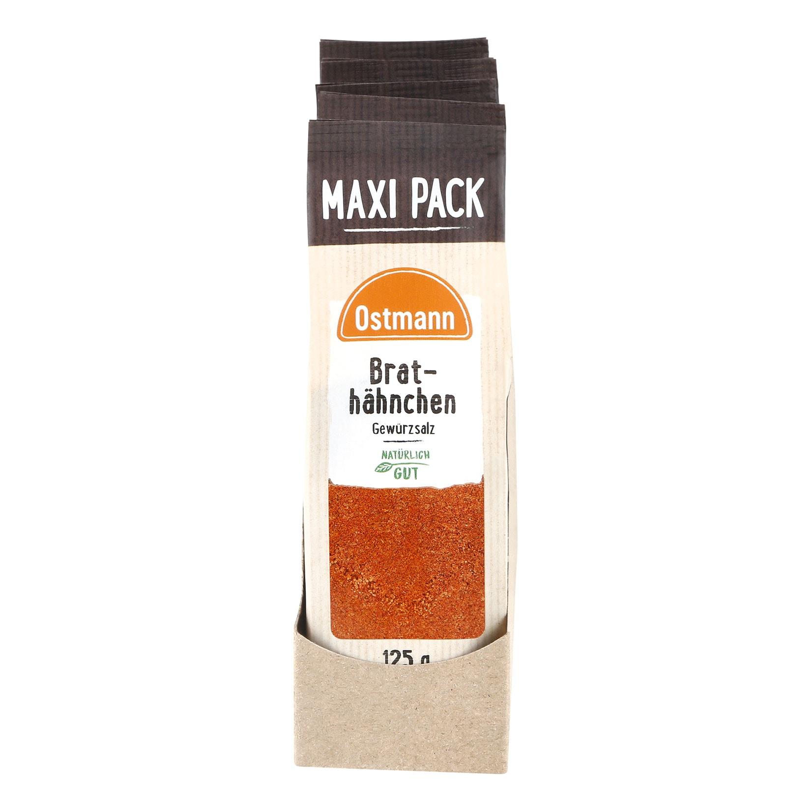 Ostmann Brathähnchen Gewürzsalz Nachfüllbeutel 125 g, 5er Pack