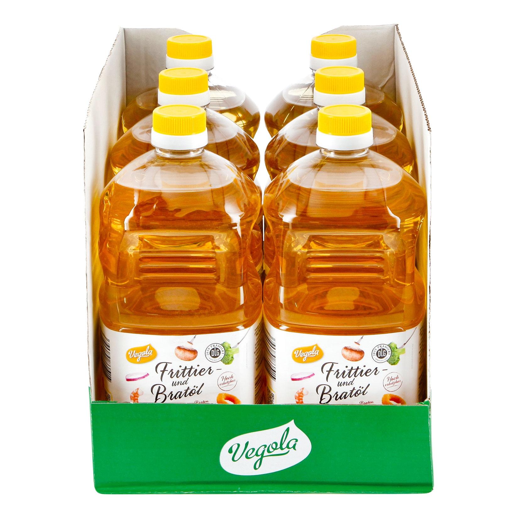 Vegola Frittier- und Bratöl 2 Liter, 6er Pack