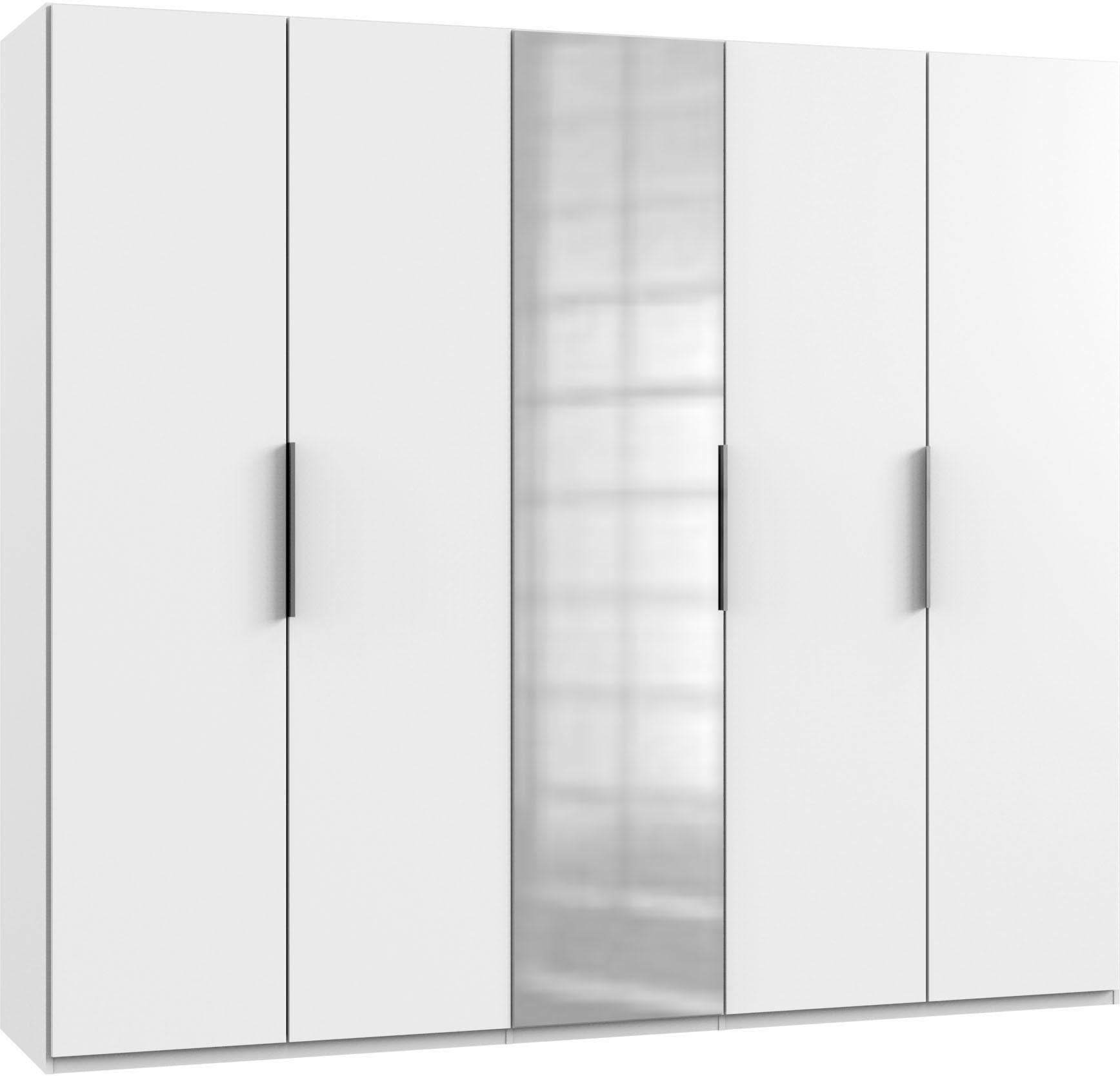 Kleiderschrank Wimex "Level By Fresh To Go", Weiß, B:250Cm H:216Cm T:58Cm, SchräNke, Kleiderschrank, Mit SpiegeltüRen