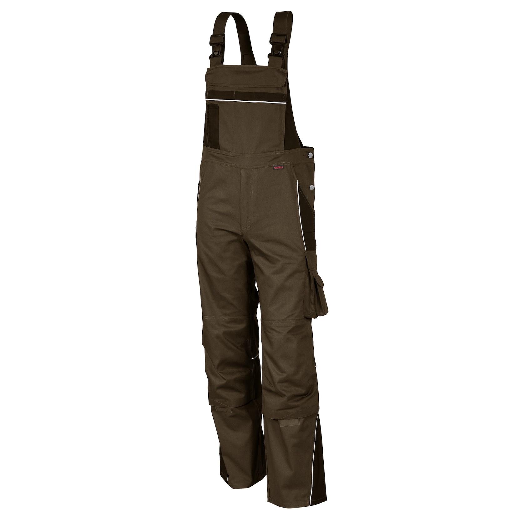 QUALITEX HIGH QUALITY WORKWEAR Latzhose PRO haselnuss/kastanie Damen: 50 Herren: 56