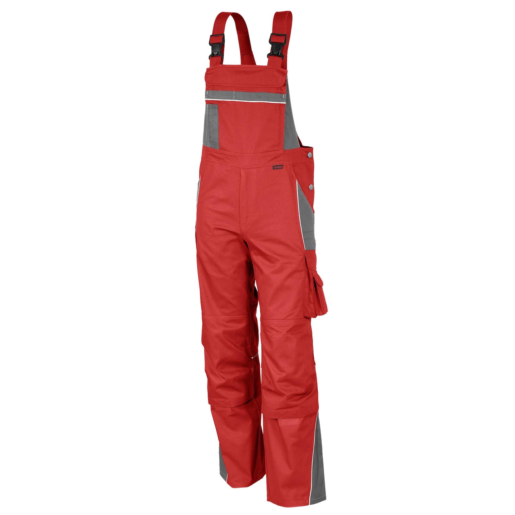 QUALITEX HIGH QUALITY WORKWEAR Latzhose PRO rot/grau Herren: 26