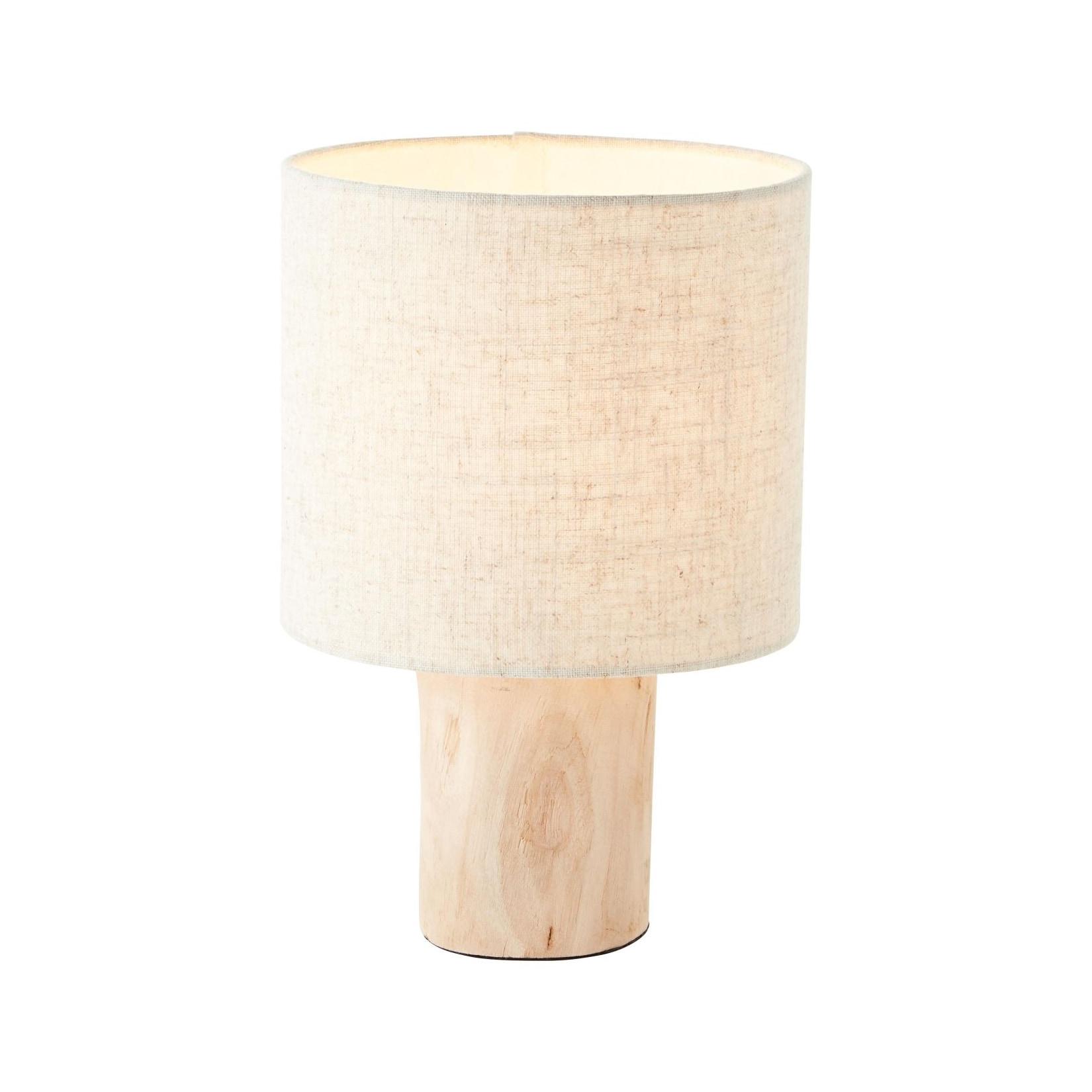 BRILLIANT Lampe, Pia Tischleuchte natur, 1x A60, E27, 40W, Holz aus nachhaltiger Waldwirtschaft (FSC)