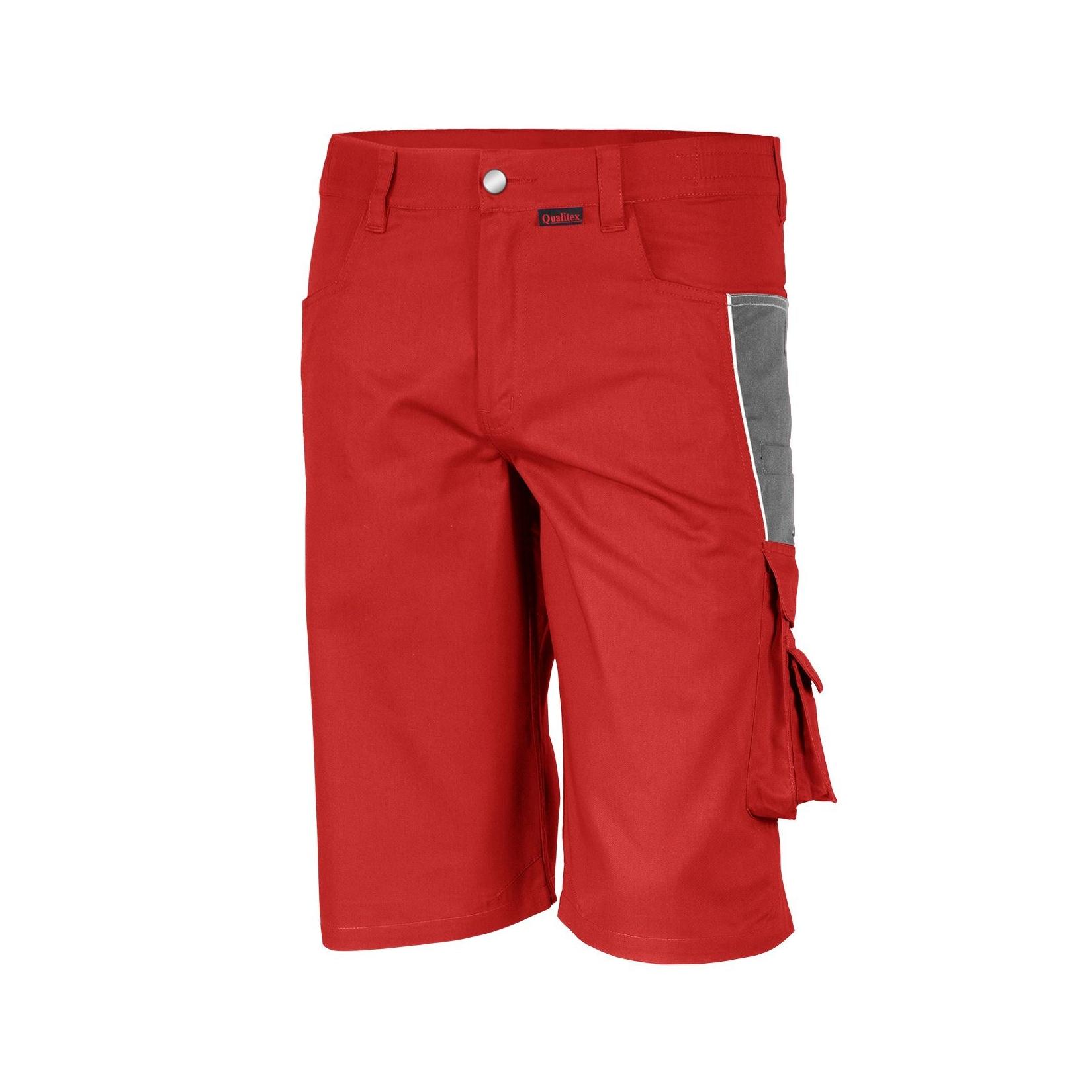 QUALITEX HIGH QUALITY WORKWEAR Shorts PRO rot/grau Damen: 42 Herren: 48