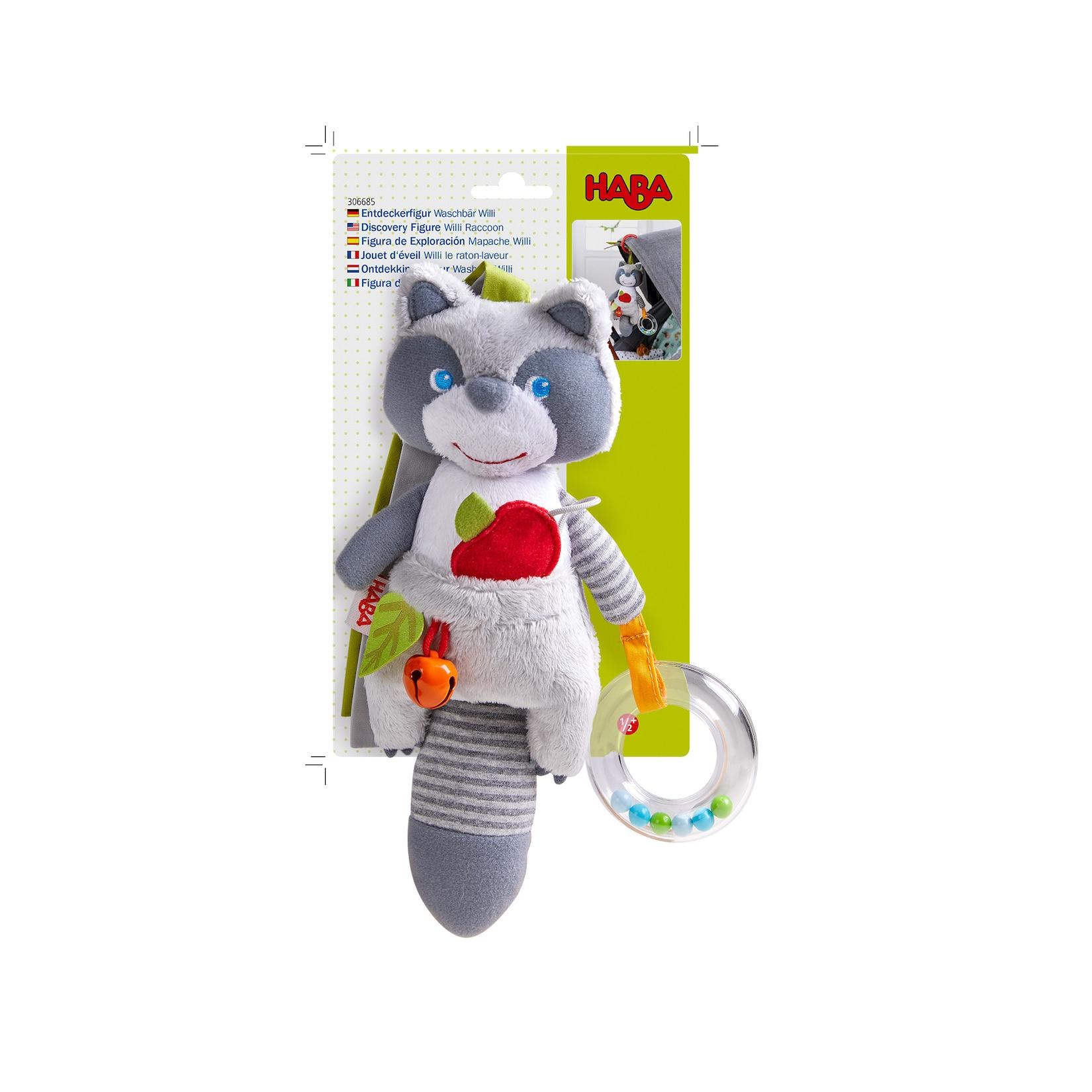 HABA Unisex Stoffpuppe Entdeckerfigur Waschbär 1er Pack