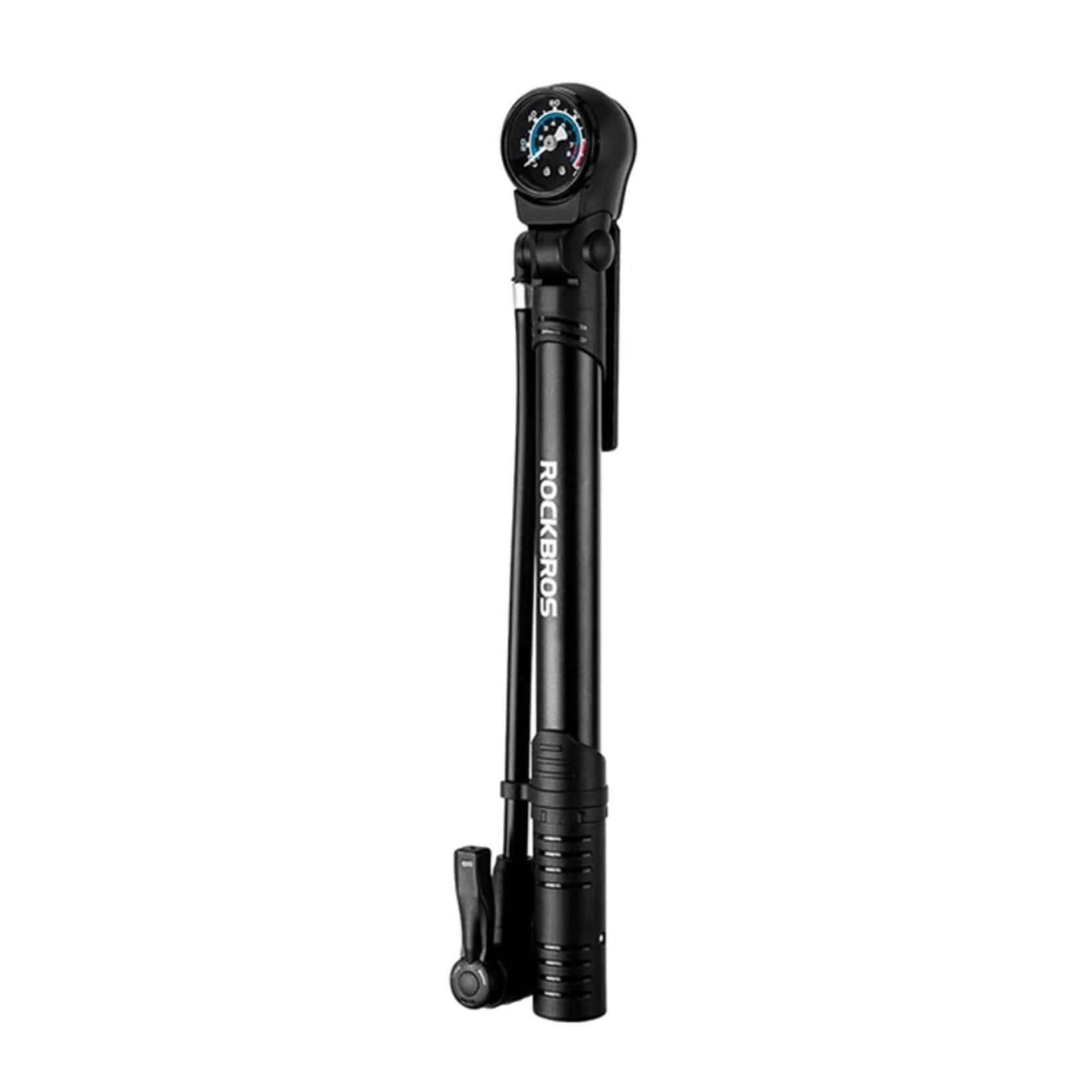 Fahrradpumpe mit Manometer – Schwarz Passend für verschiedene