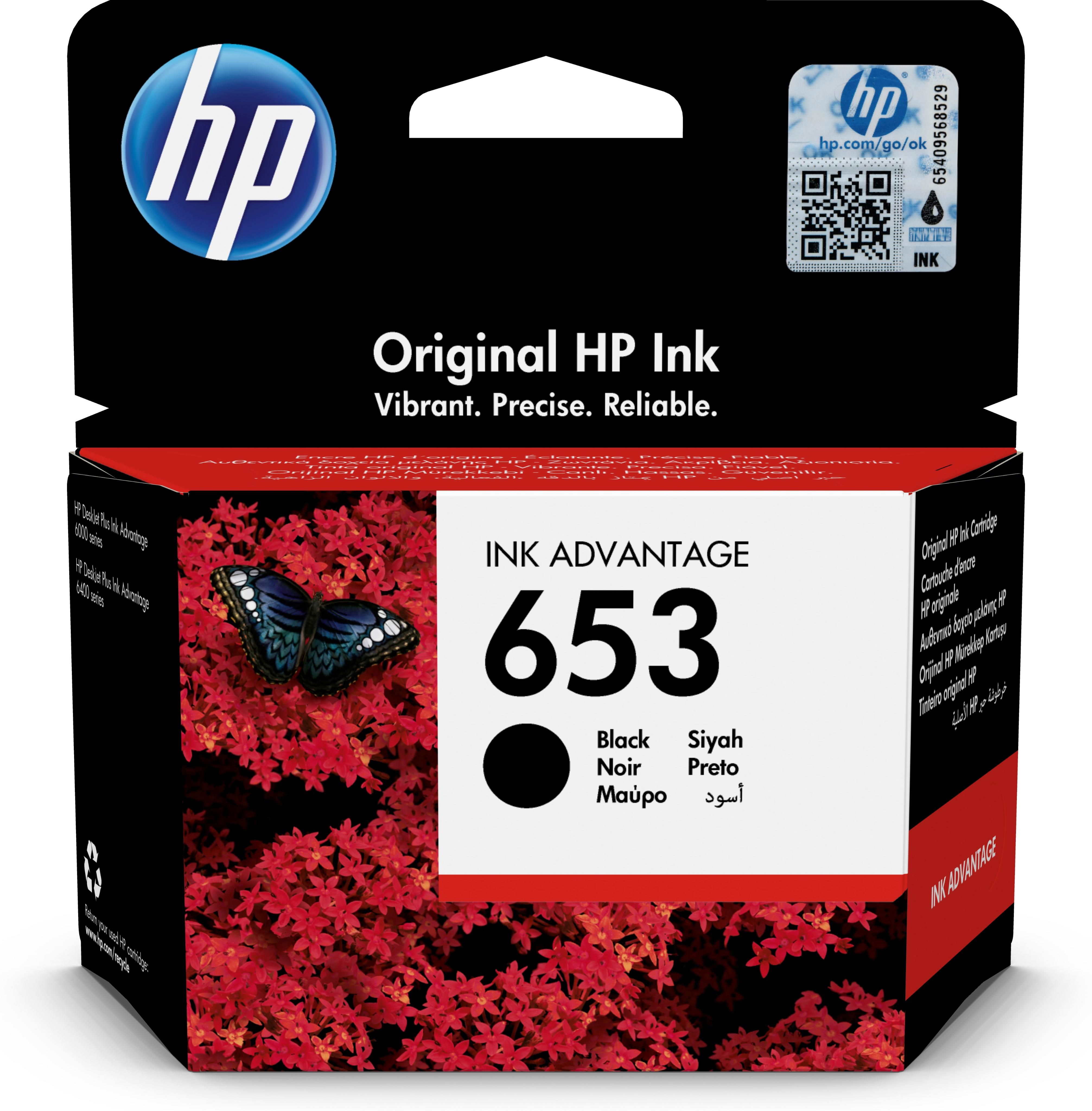 Hp 653 Schwarz Tintenpatrone 6Ml