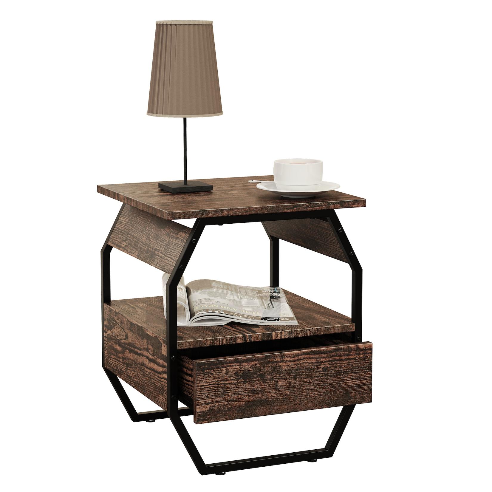 Vcm Holz Metall Beistelltisch Couchtisch Sofatisch Wohnzimmertisch Kaffeetisch Aulari S