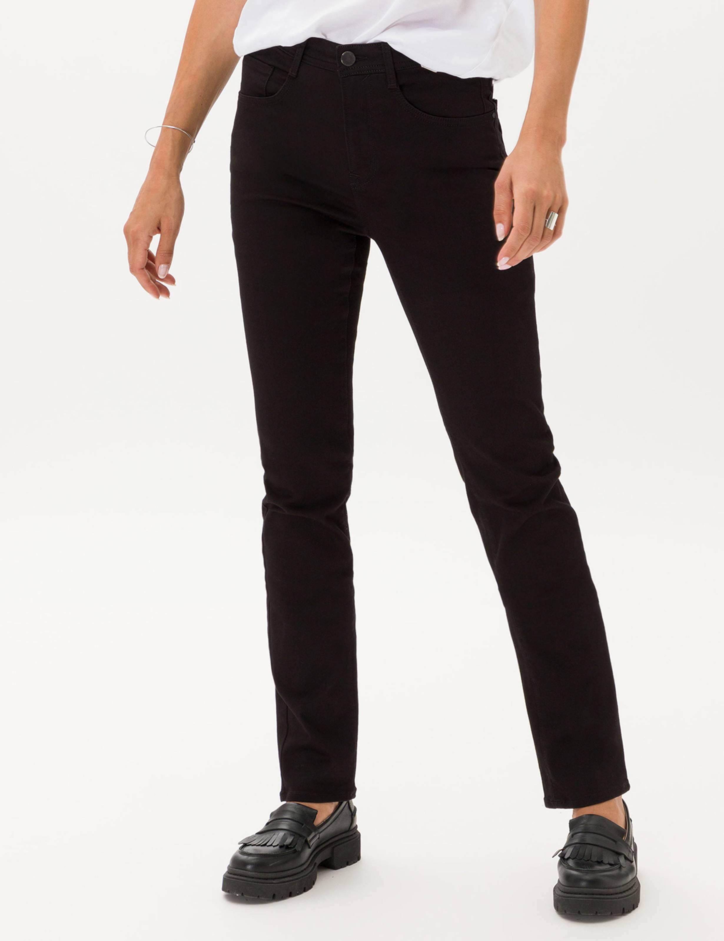 Brax Damen Five-Pocket-Hose Style CAROLA CLEAN PERMA BLACK, denim perma schwarz, Gr. 40K