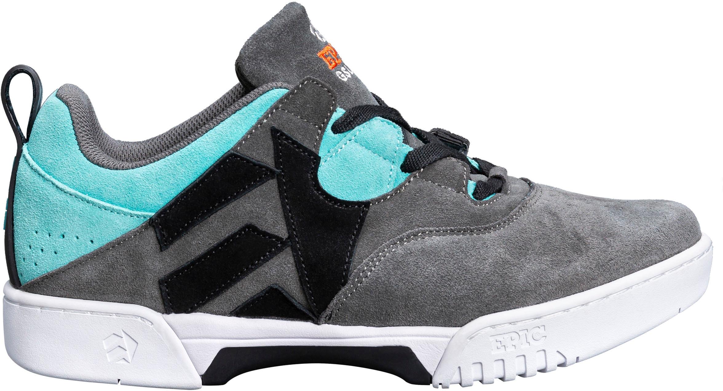 Gleitschuh Epic Grindshoes "Hype/Dash" Gr. 37, Blau (Grau, TüRkis, Schwarz, Weiß), Inlineskates_Rollschuhe, 37 (Bis ), Leder