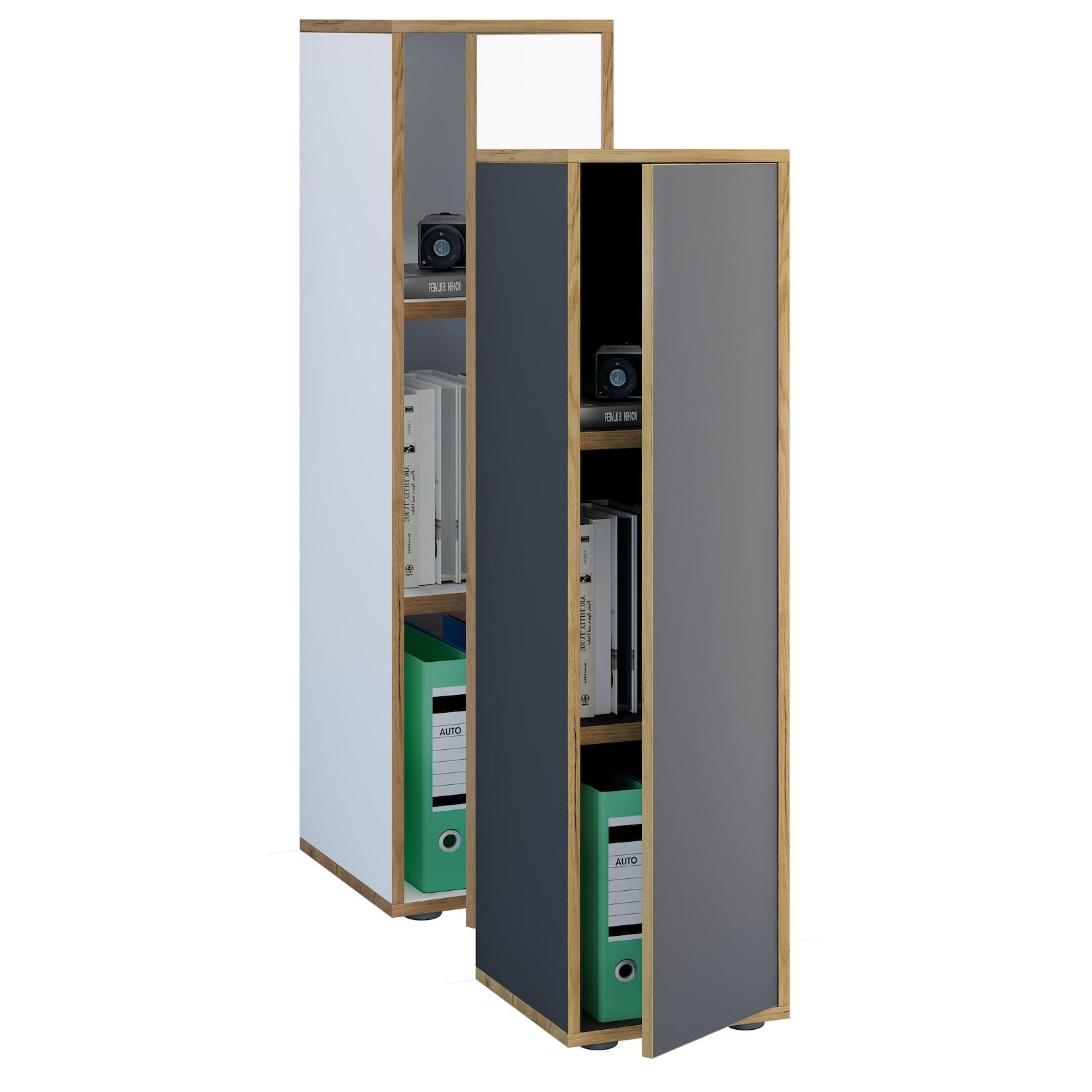 Vcm Holz BüRoschrank Ordner Aktenschrank BüRomöBel Schrank Salia 3-Fach Breite 30 Cm DrehtüR