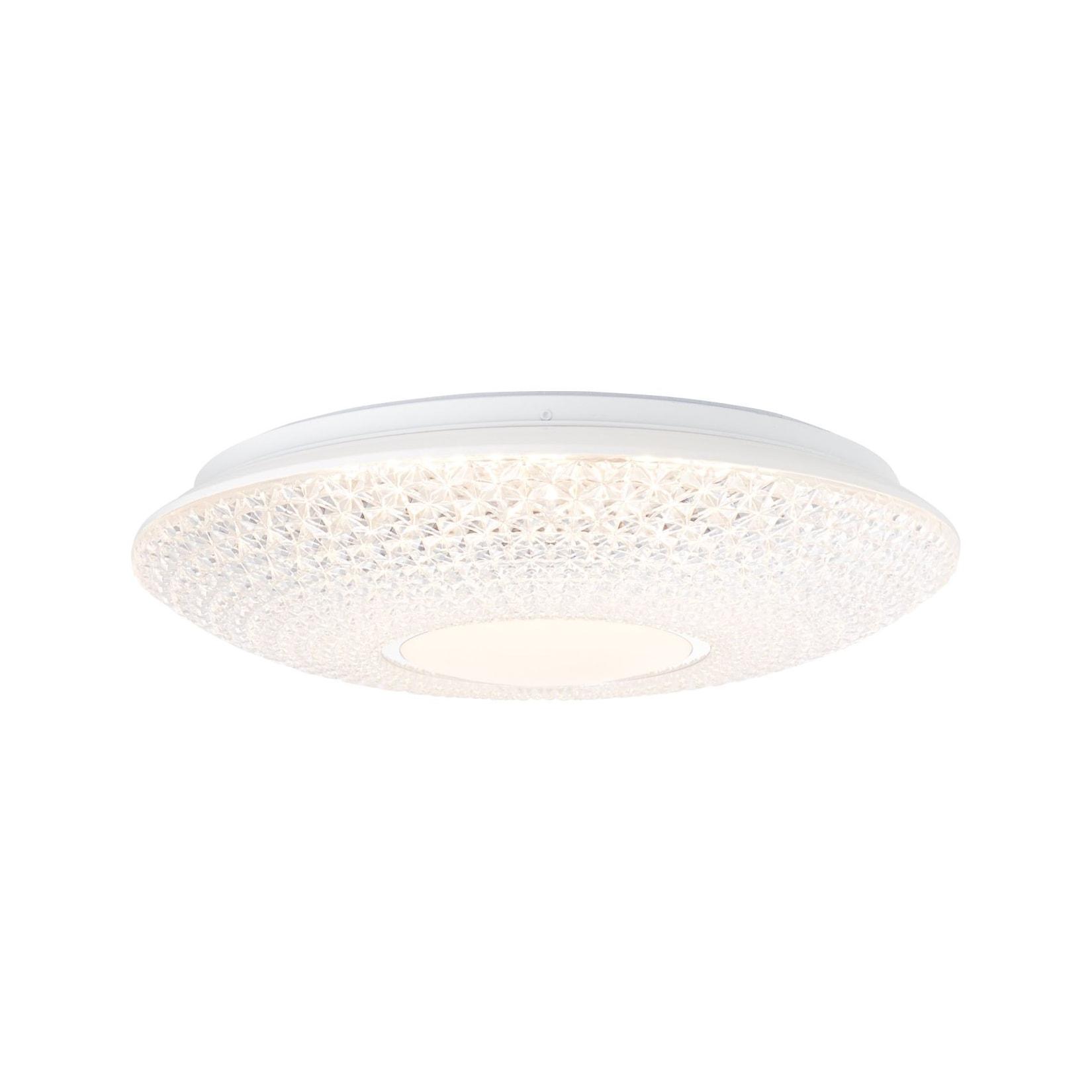 BRILLIANT Lampe Nunya LED Deckenleuchte 42cm weiß/chrom 1x 24W LED integriert, (1600lm, 3000K) Energiesparend und langlebig durch LED-Einsatz