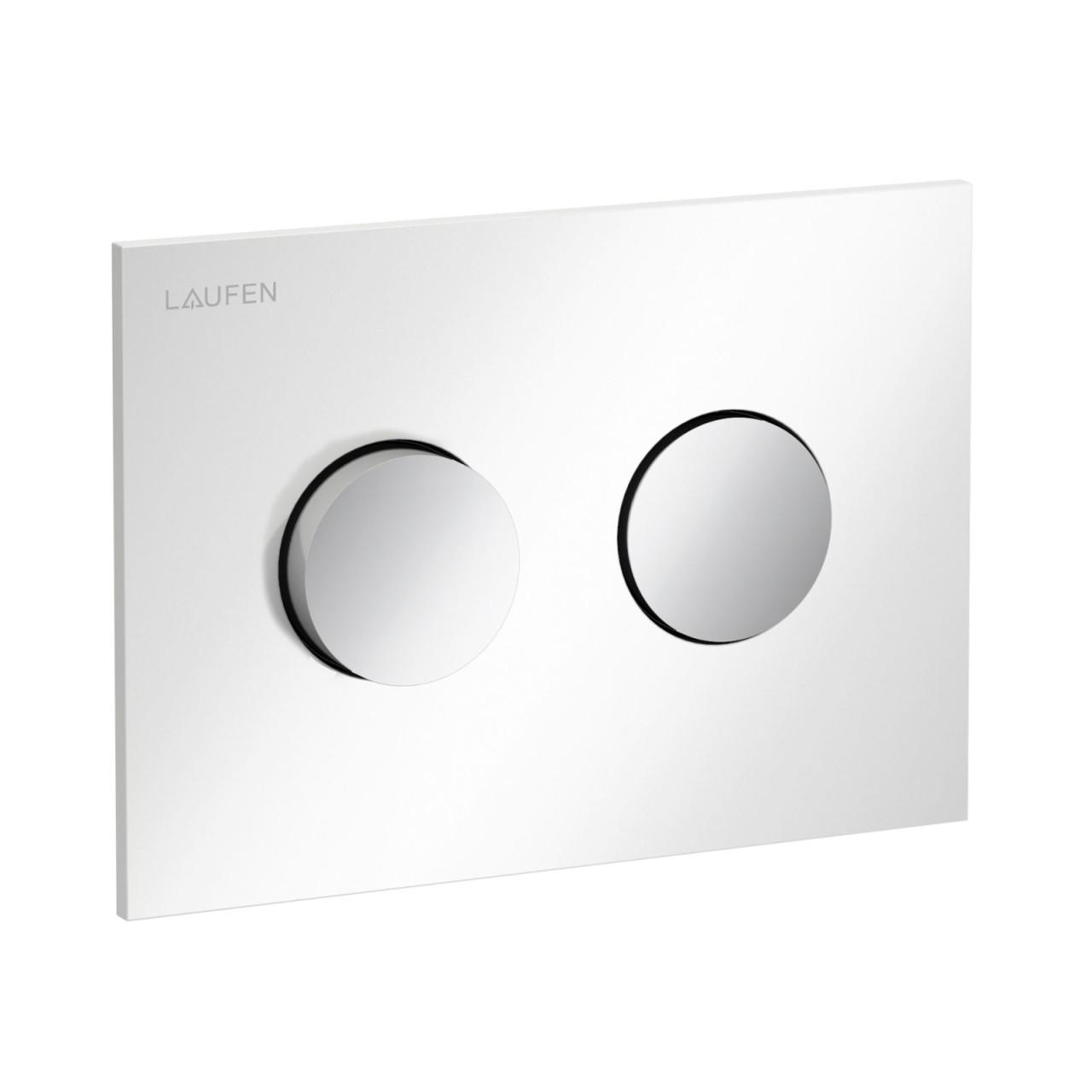 Laufen BetäTigungsplatte Groove Ineo Mit Dual-Flush Weiß Glzd/Tasten Chrom, H9001171930001 H9001171930001
