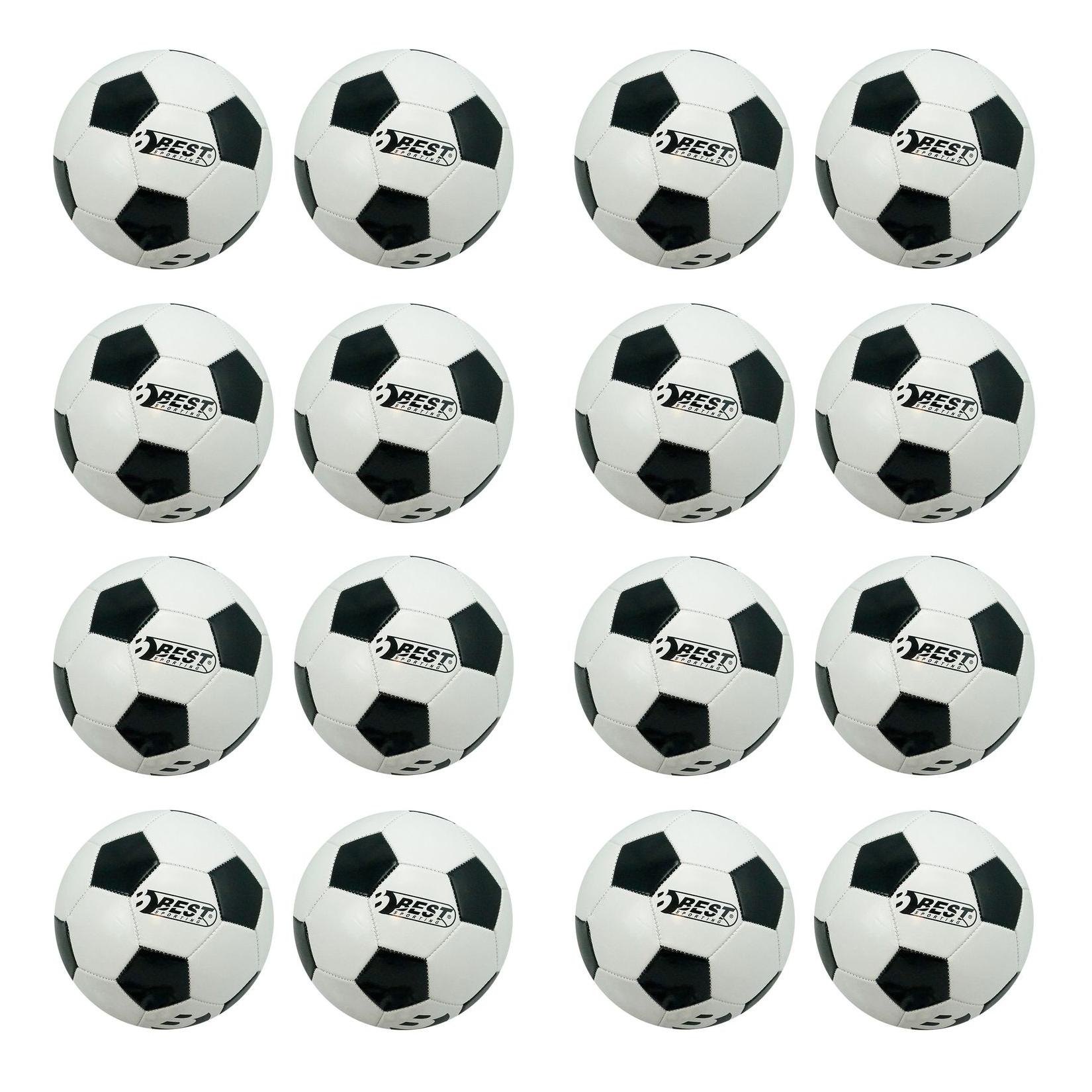 BEST Sporting Fußball Superstar Classic , schwarz/weiß, 16 Stück
