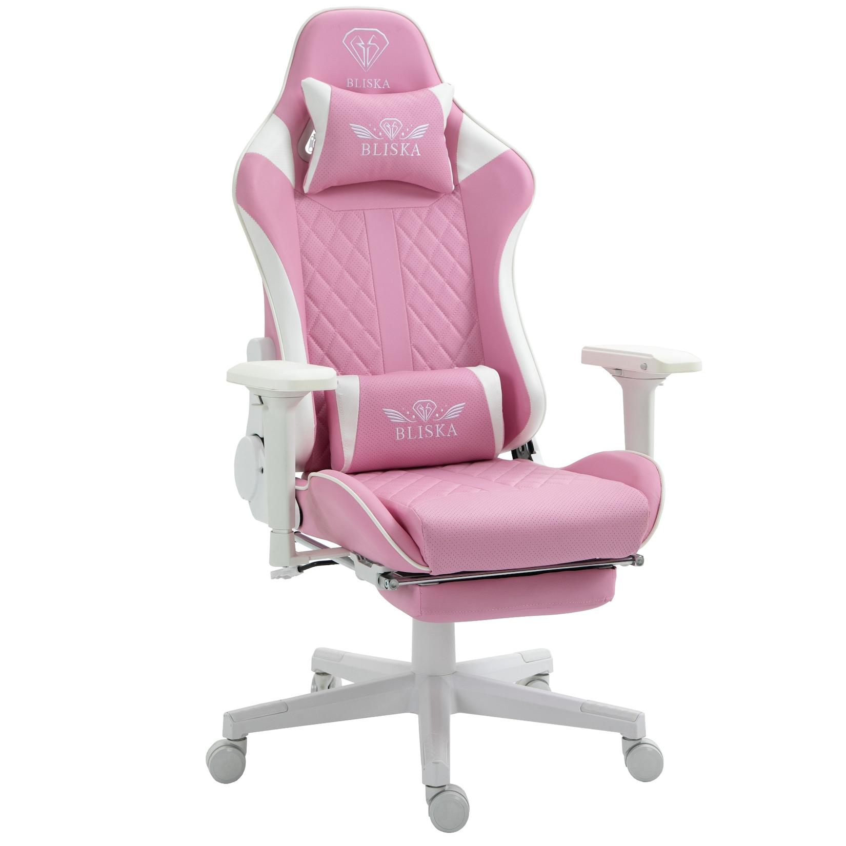 Gaming Stuhl Chair Racing mit Fußstütze und ergonomsichen 4D-Armlehnen