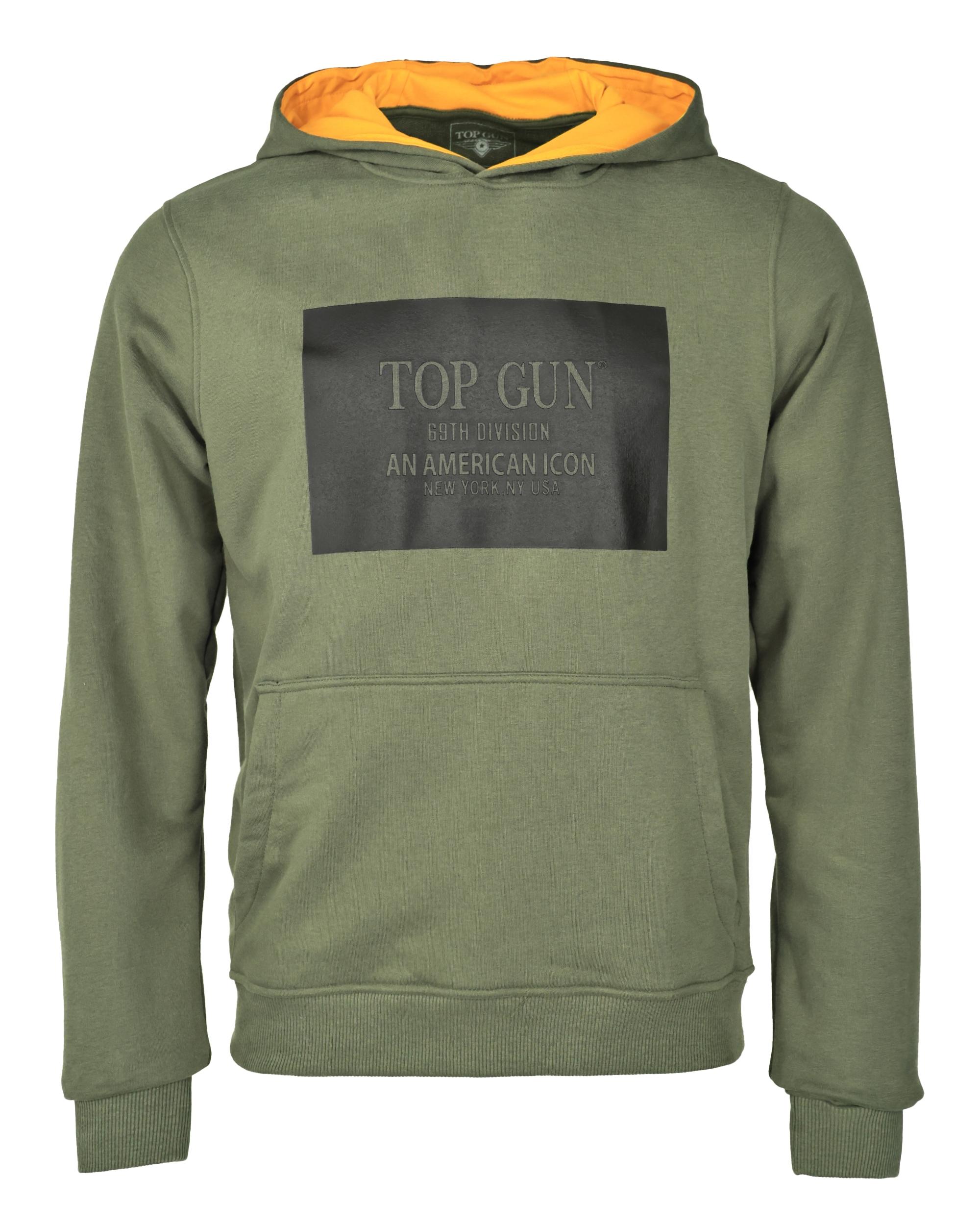 Kapuzenpullover Top Gun "TG20213015", Herren, Gr. 56XXL, GrüN (Olive), Obermaterial: 100% Baumwolle, Pullover Sweatshirt Hoodie