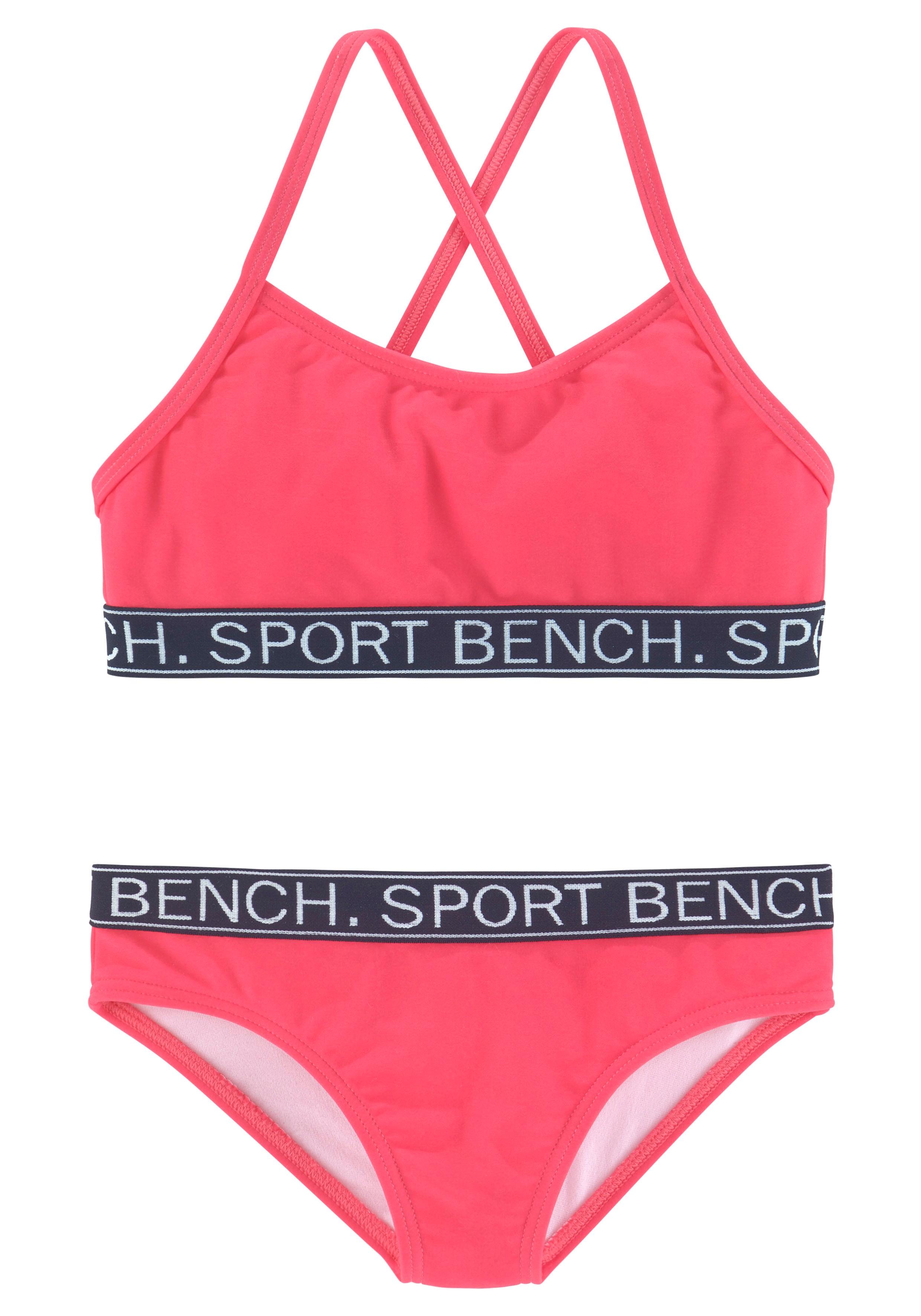 Bustier-Bikini Bench. "Yva Kids", MäDchen, Gr. 170/176, N-Gr, Pink, Recycling-Polyamid, Unifarben, Bikini-Sets, In Sportlichem Design Und Farben