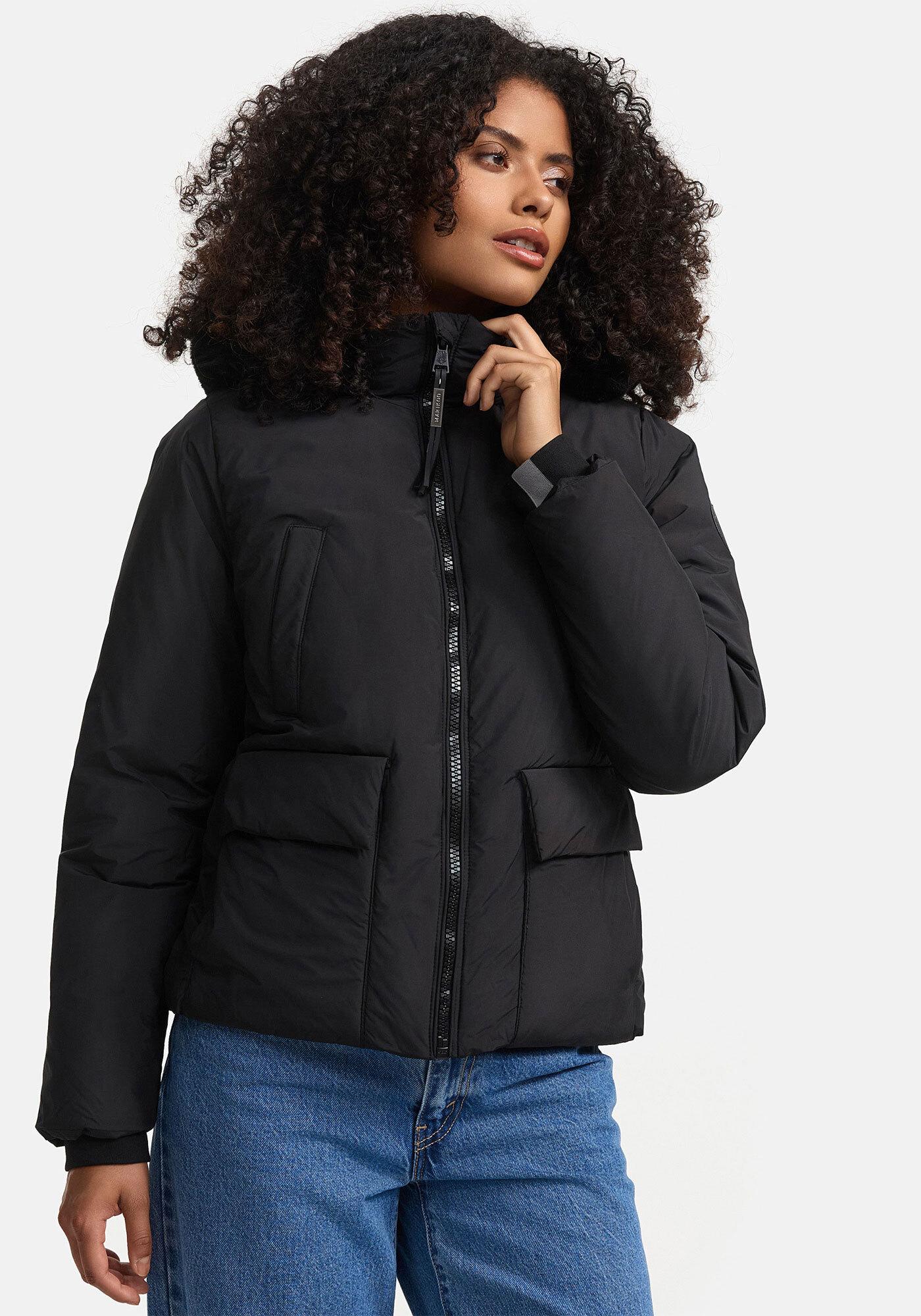 Winterjacke Marikoo "Morinaa", Damen, Gr. Xl, Schwarz, Obermaterial: 100% Polyester. Innenseite: 100% Polyester. Futter: 100% Polyester. Wattierung: 100% Polyester, Jacken Winterjacke, Mit GroßEr Kapuze