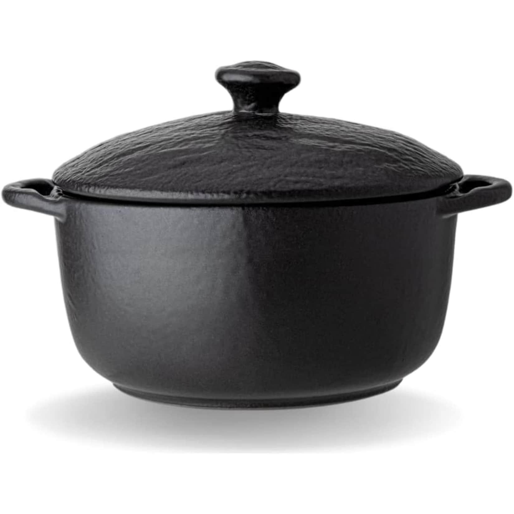 Porzellantopf mit Deckel 600 ml Schmortopf aus Porzellan