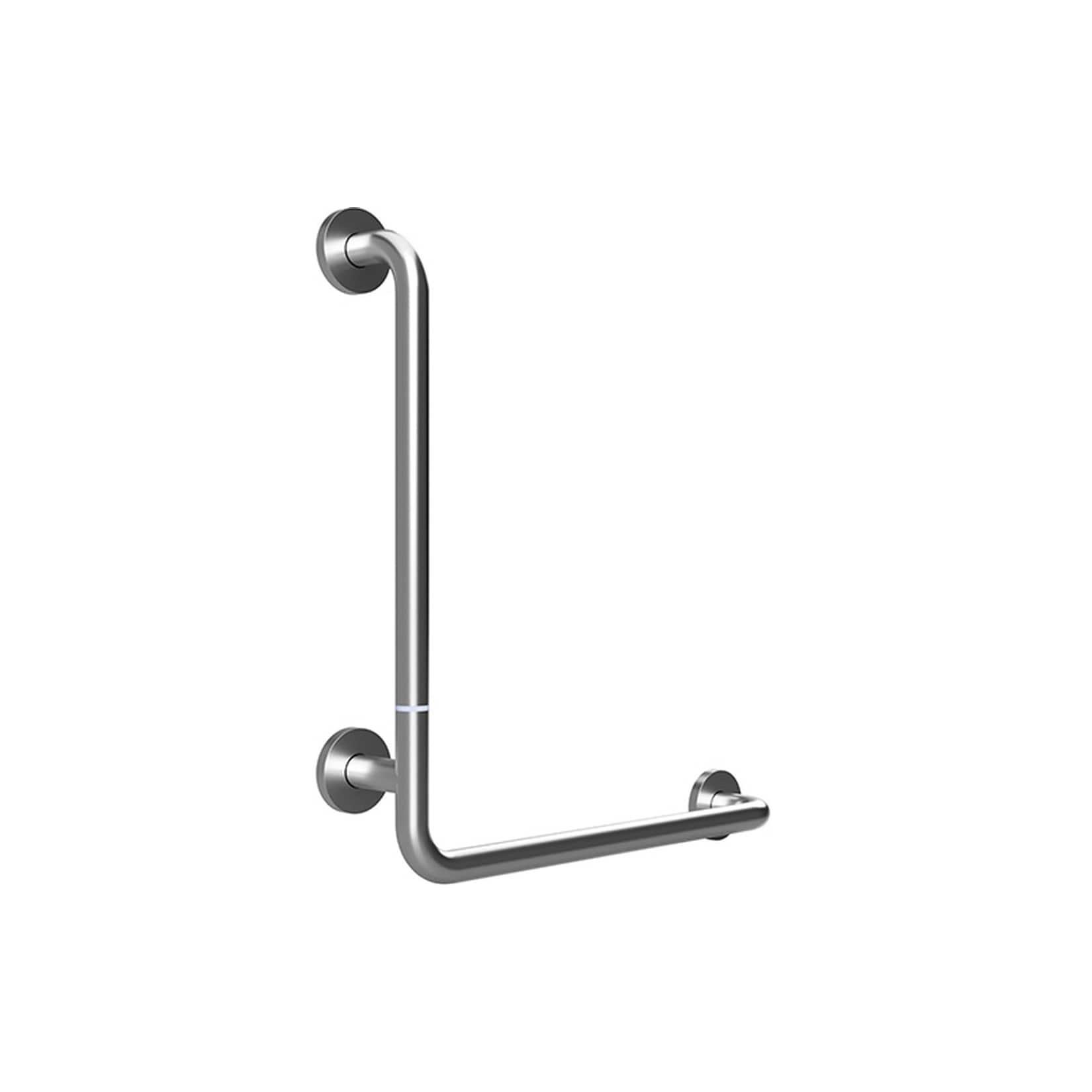 Brillantbad BELP Duschgriff Steckbar Links Edelstahl gebürstet mit Abdeckung 110x630x680 mm, 120 kg Traglast für Bad & WC >> zum Bohren