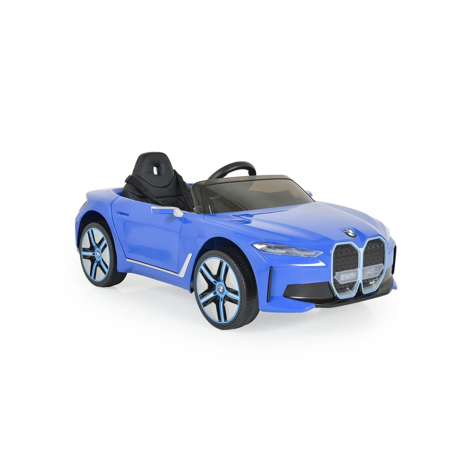 Moni Kinder Elektroauto BMW i4 MP3 EVA-Reifen Fernbedienung Lichter bis 30 kg blau