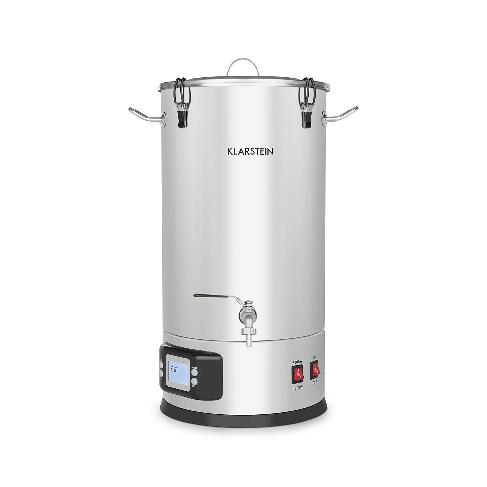 Klarstein Maischfest Maischekessel 5 Teile 1500/3000W 25l LCD Touch 25 Liter