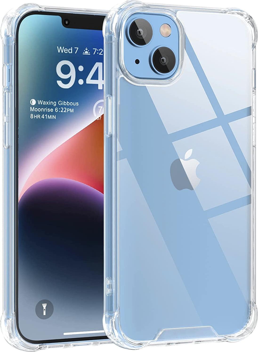 Iphone 14 Custodia Avana Custodia Protettiva Clear Transparent Bumper Case Trasparente