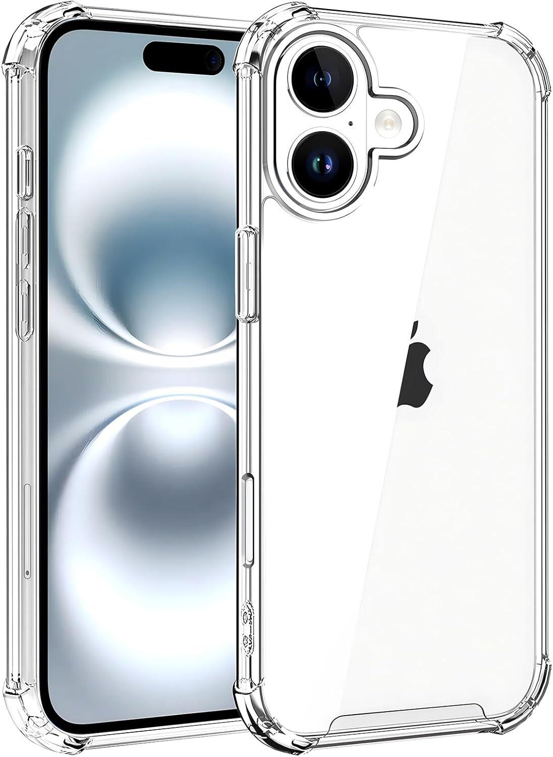 Iphone 16 Custodia Avana Custodia Protettiva Clear Transparent Bumper Case Trasparente