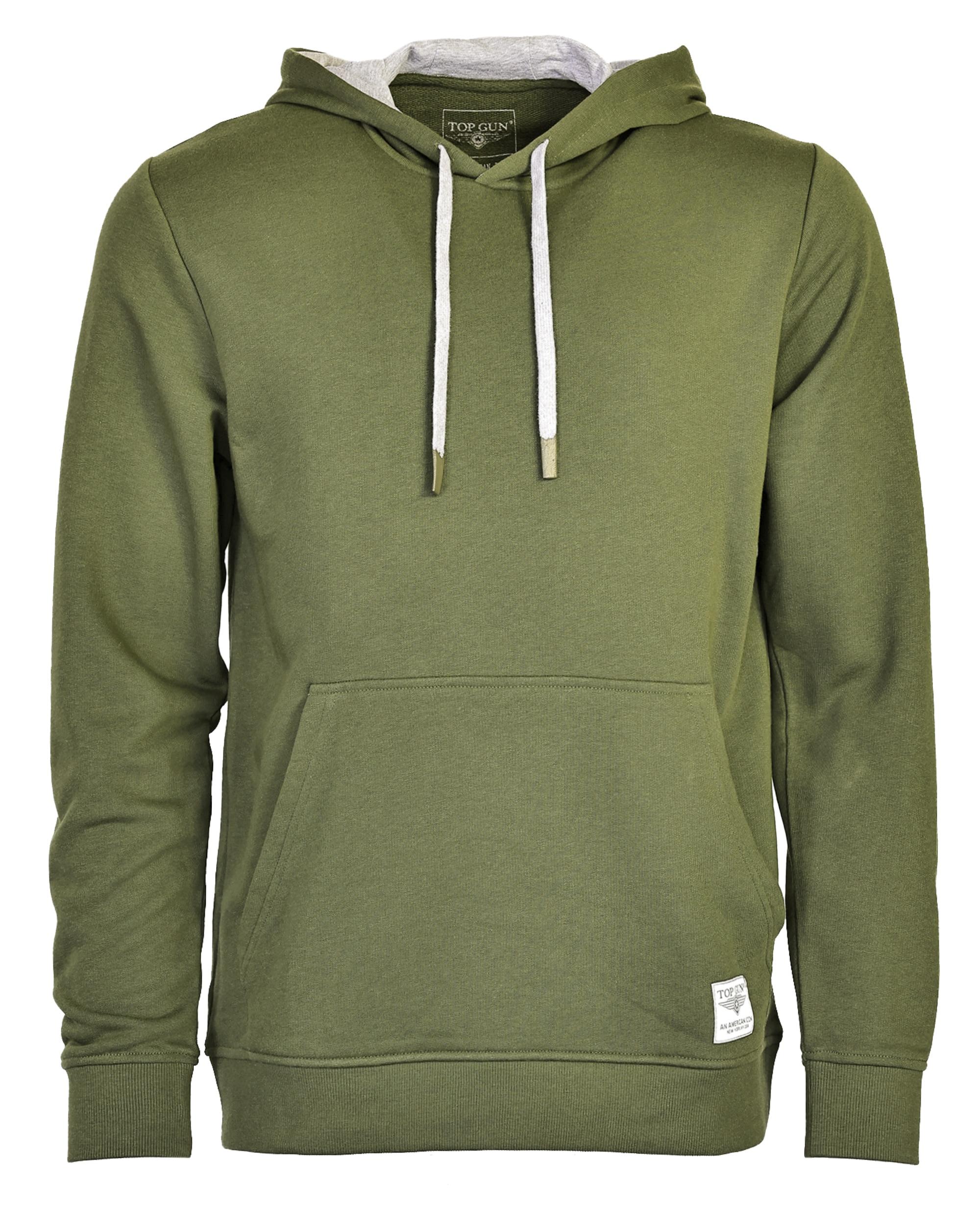 Kapuzenpullover Top Gun "TG22009", Herren, Gr. 54XL, GrüN (Olive), Obermaterial: 60% Baumwolle, 40% Polyester, Pullover Sweatshirt Hoodie