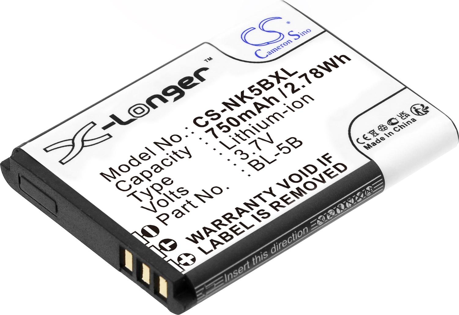 Techtek Batteria Compatibile Con [Rollei] 10050, 10051, 10052, 10053, Sportsline 60, Sportsline 80, Per [Nokia] 2610, 3220, 3230, 5070, 5140, 5140I,