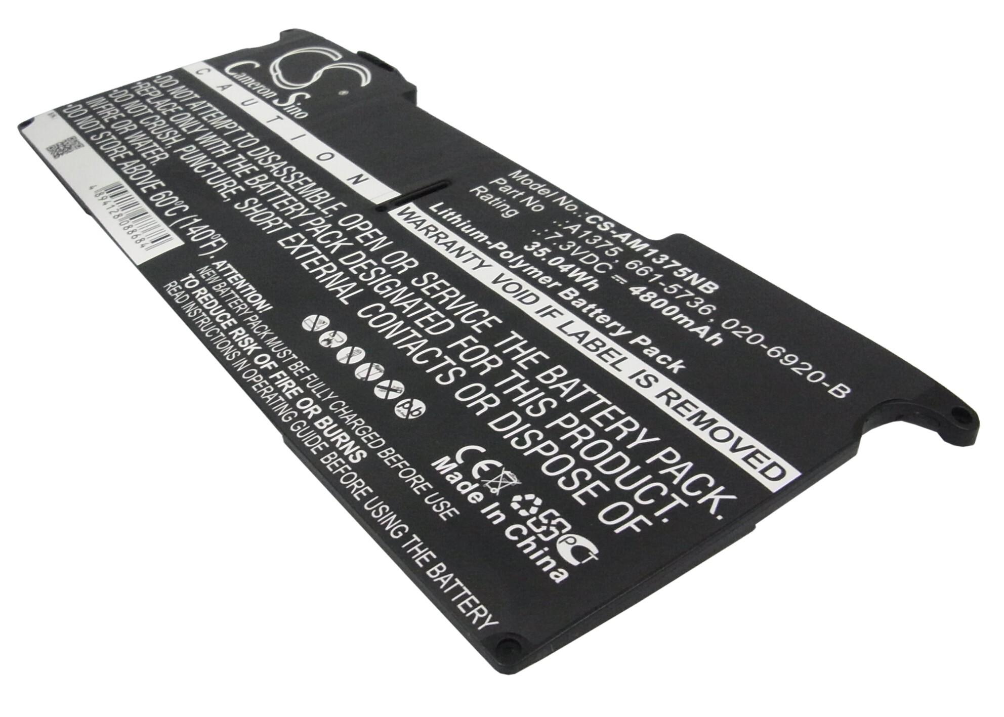 Techtek Batteria Notebook Compatibile Con [Apple] Macbook Air 11 A1370 2010, Macbook Air 3.1 Late 2010, Macbook Air3.1 1.4 Ghz Macbook Air(2010 Mode""