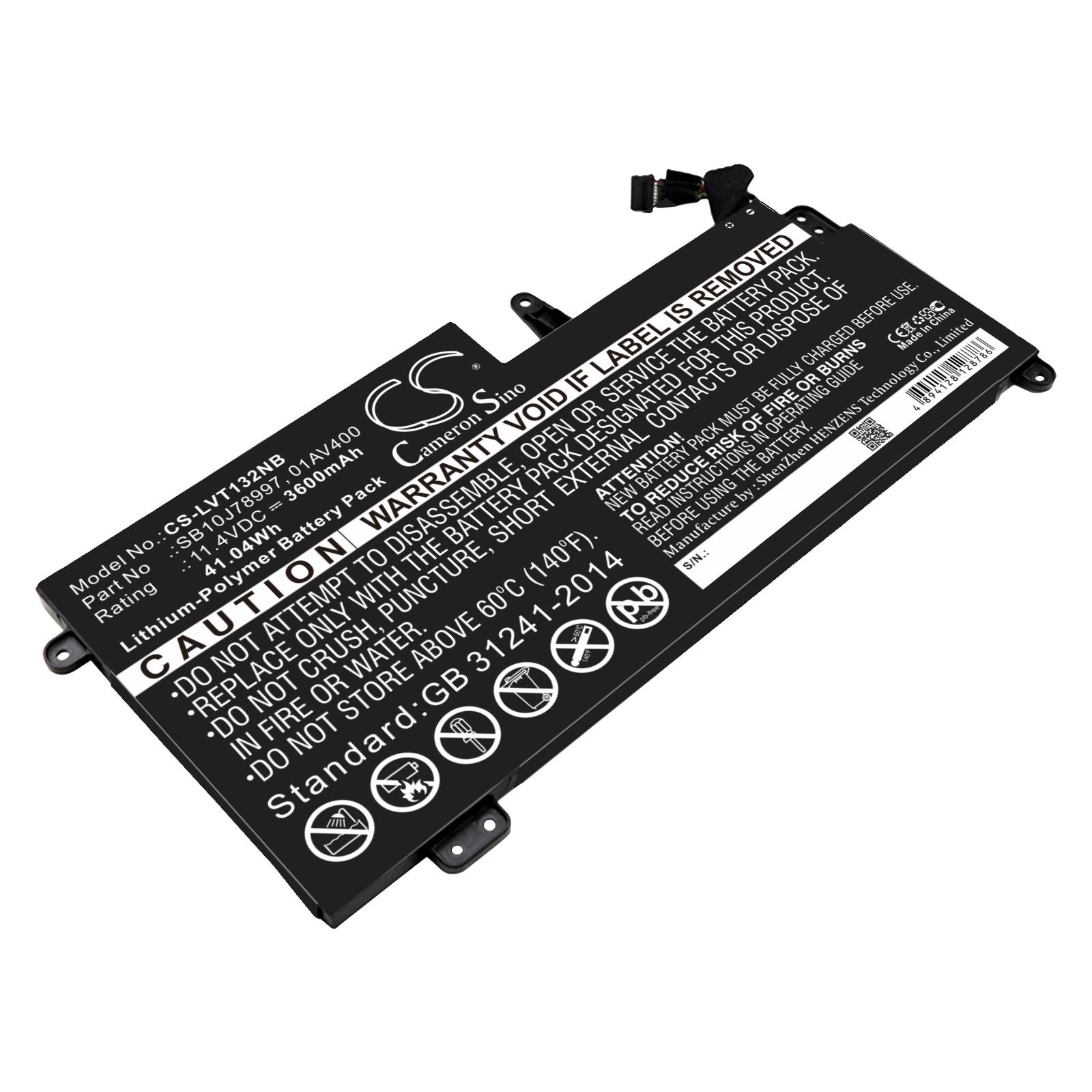 Techtek Batteria Notebook Compatibile Con [Lenovo] 20GJ-006JSP, Lenovo Think Pad 13 (20GJS02500), Lenovo Thinkpad S2 20GKS06300, Thinkpad 13, Thinkpa