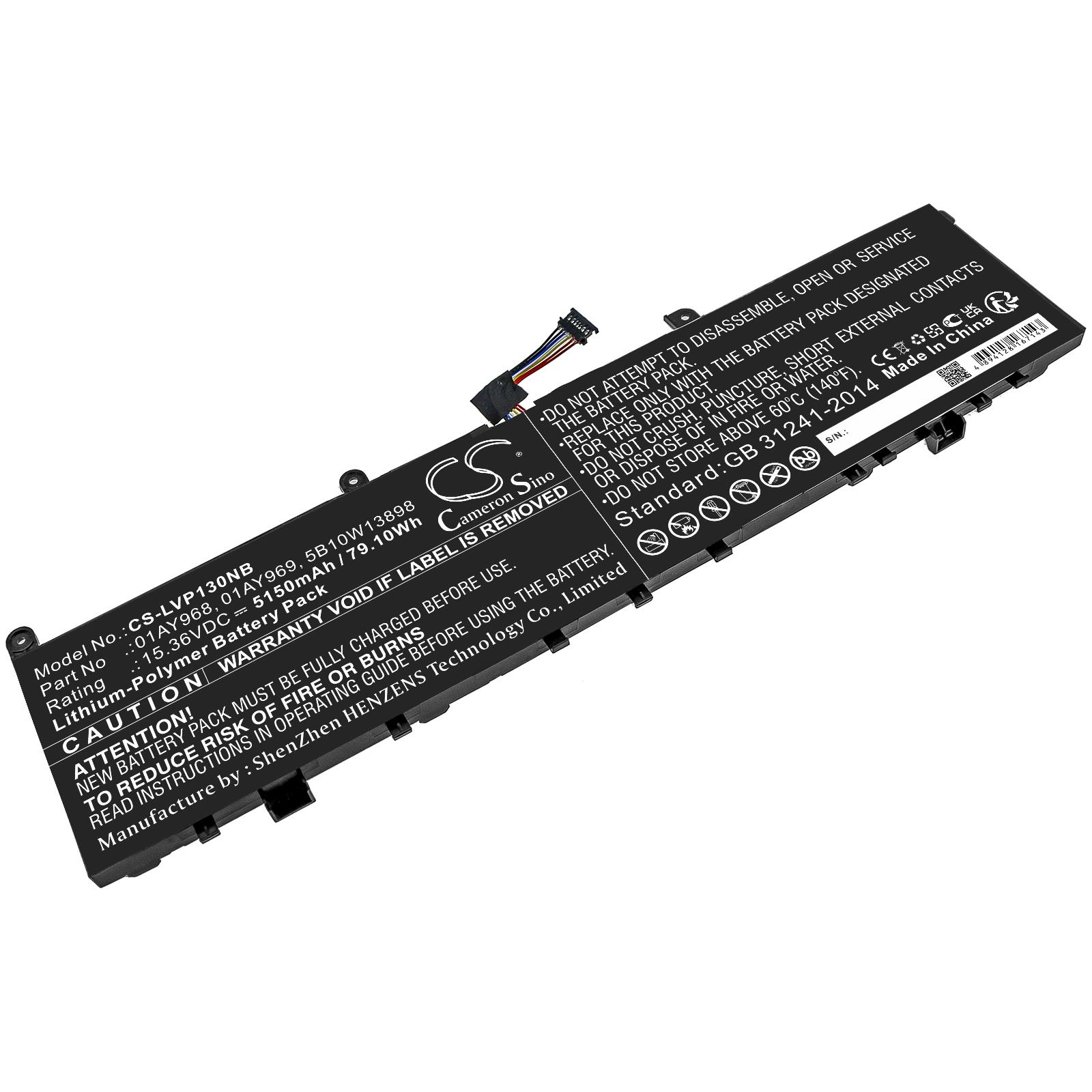 Techtek Batteria Notebook Compatibile Con [Lenovo] Thinkpad P1, Thinkpad P1 (20MD0001GE), Thinkpad P1 (20MD000DGE), Thinkpad P1 (20MD000NGE), Thinkpa